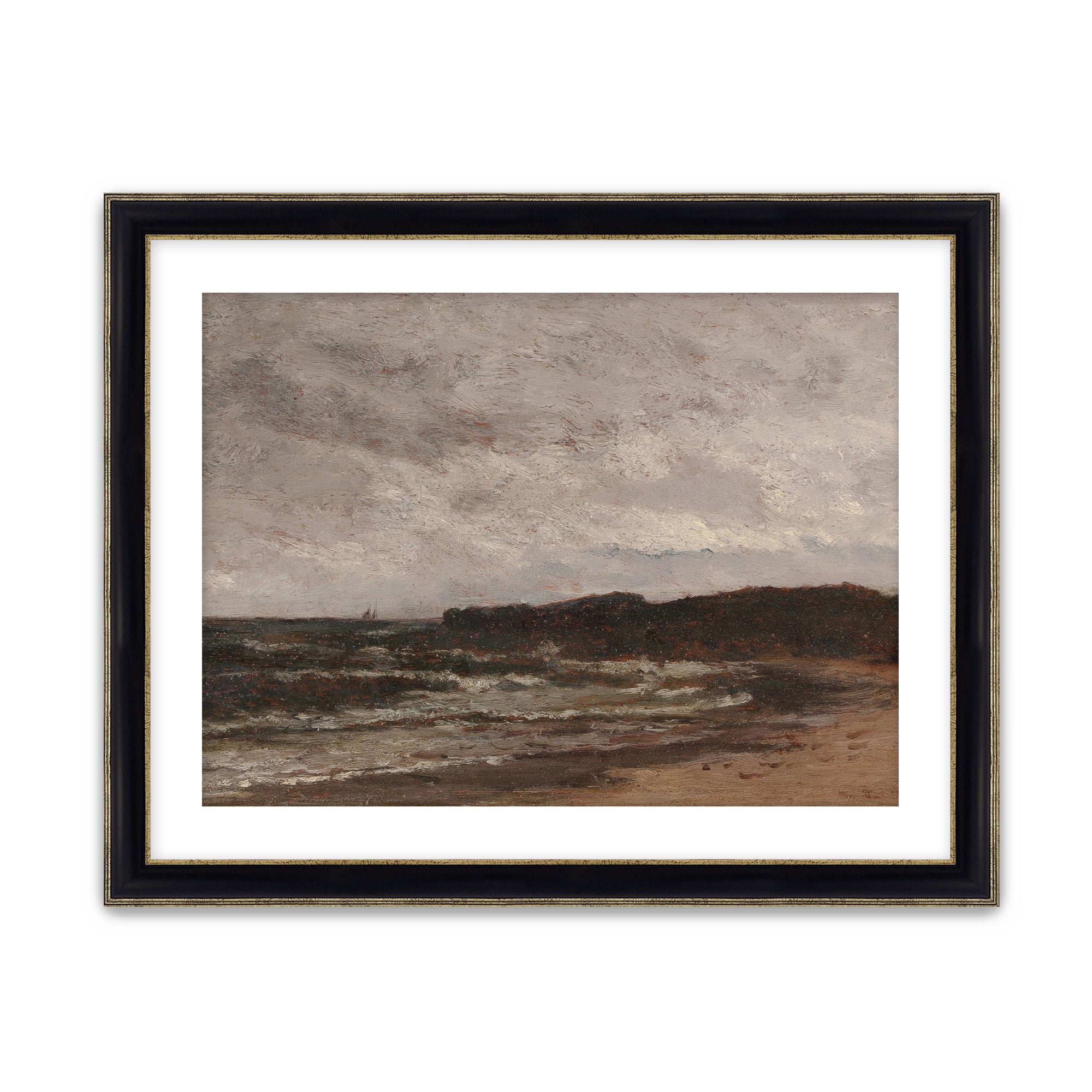Shoreline Under Heavy Skies
