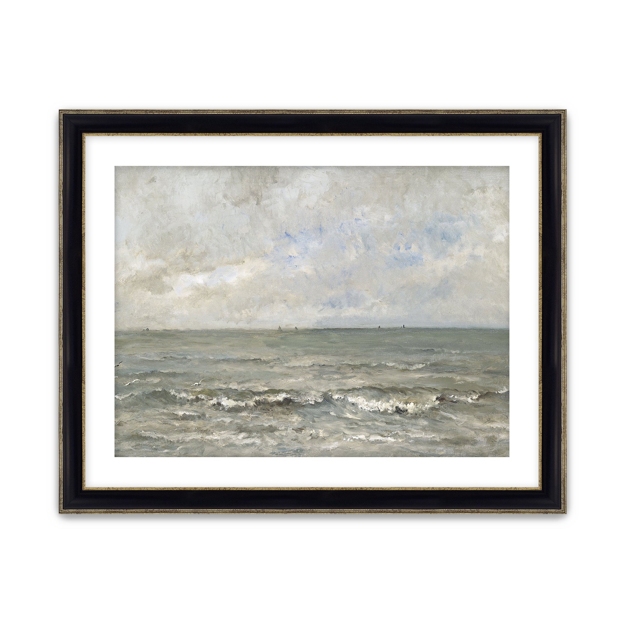 Grey Sea with Distant Sails