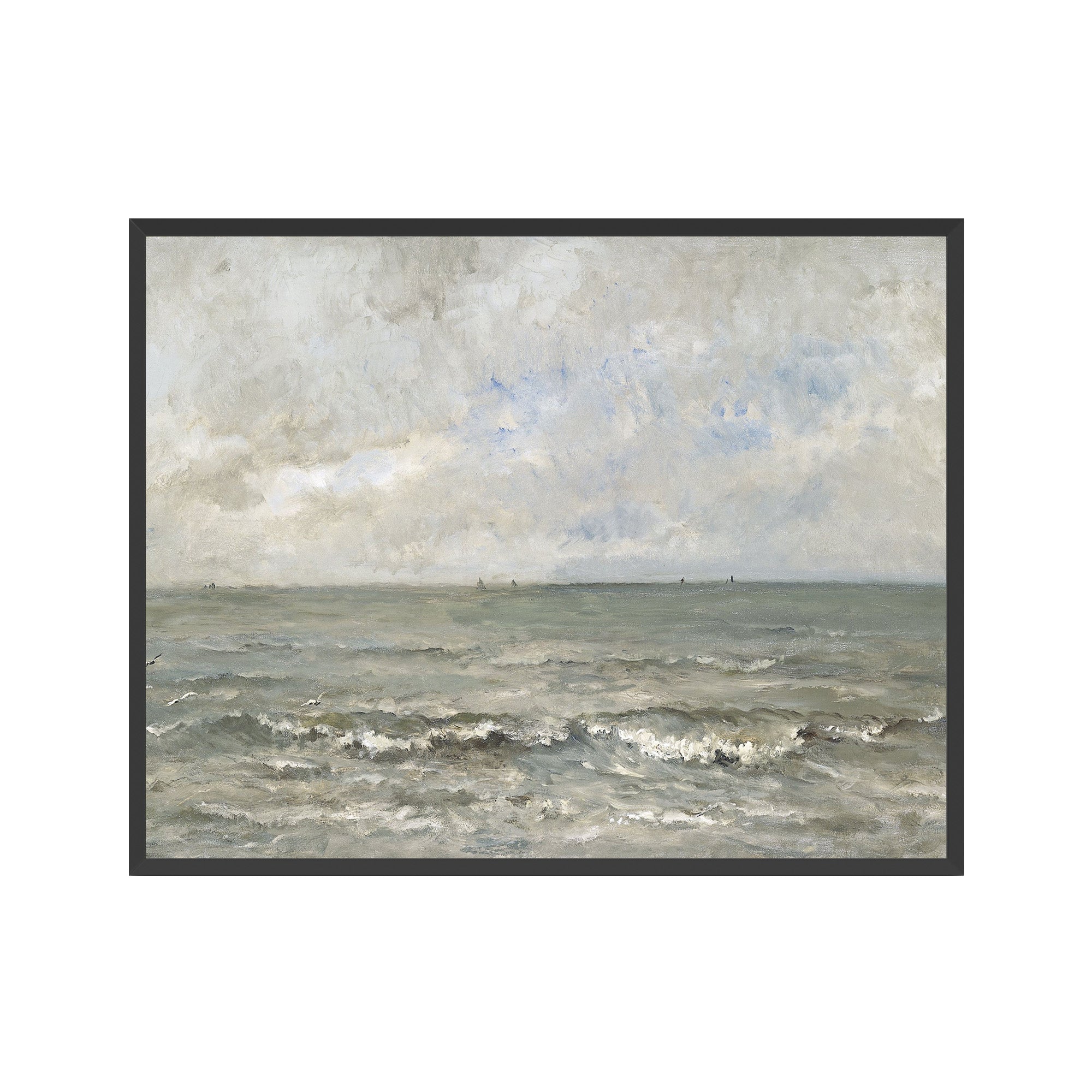 Grey Sea with Distant Sails