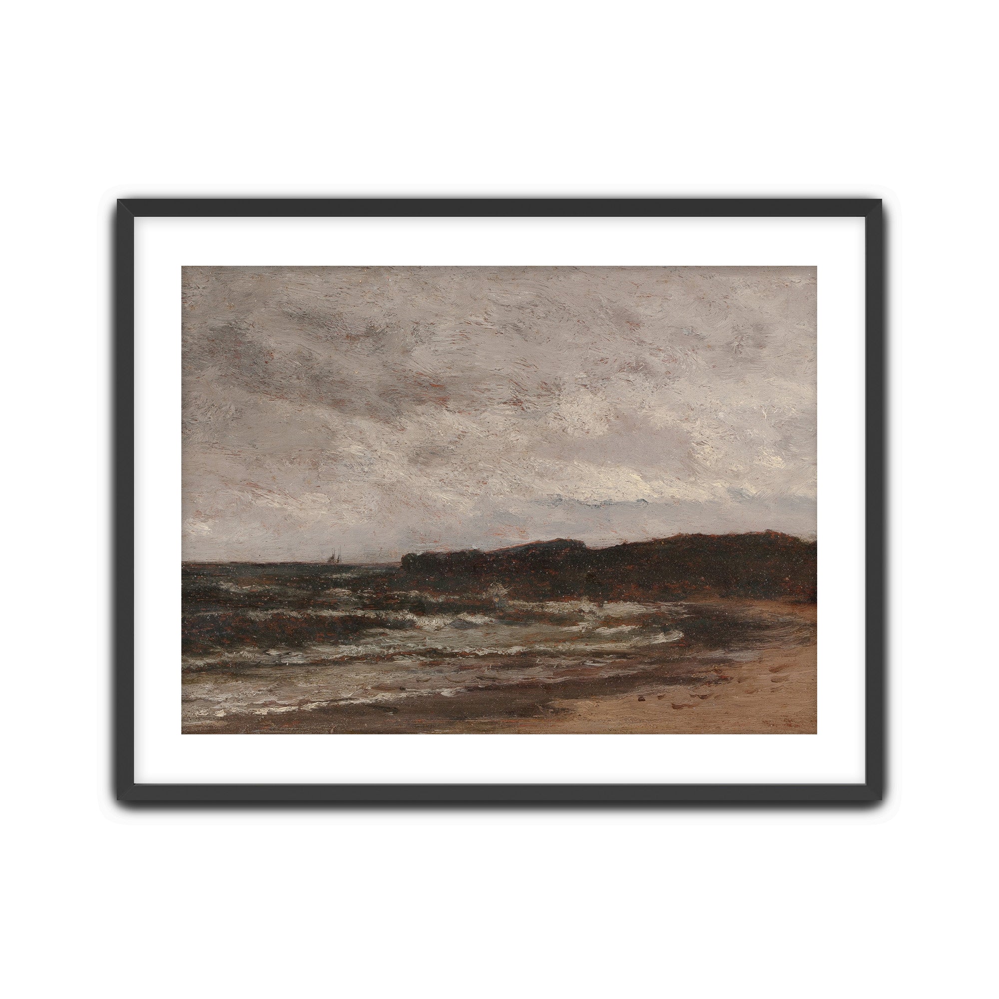 Shoreline Under Heavy Skies