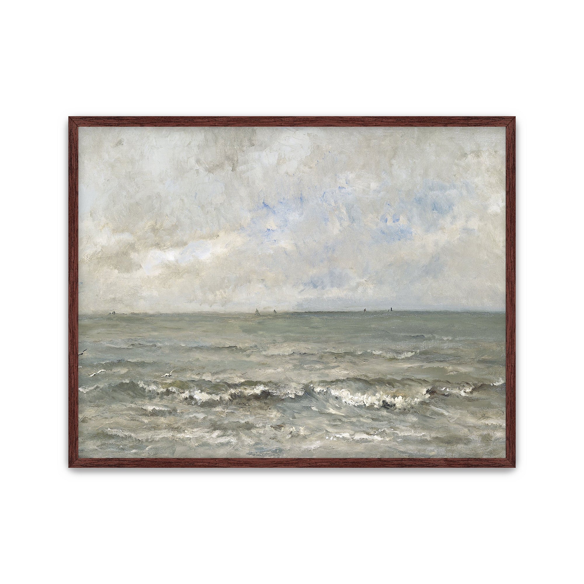 Grey Sea with Distant Sails
