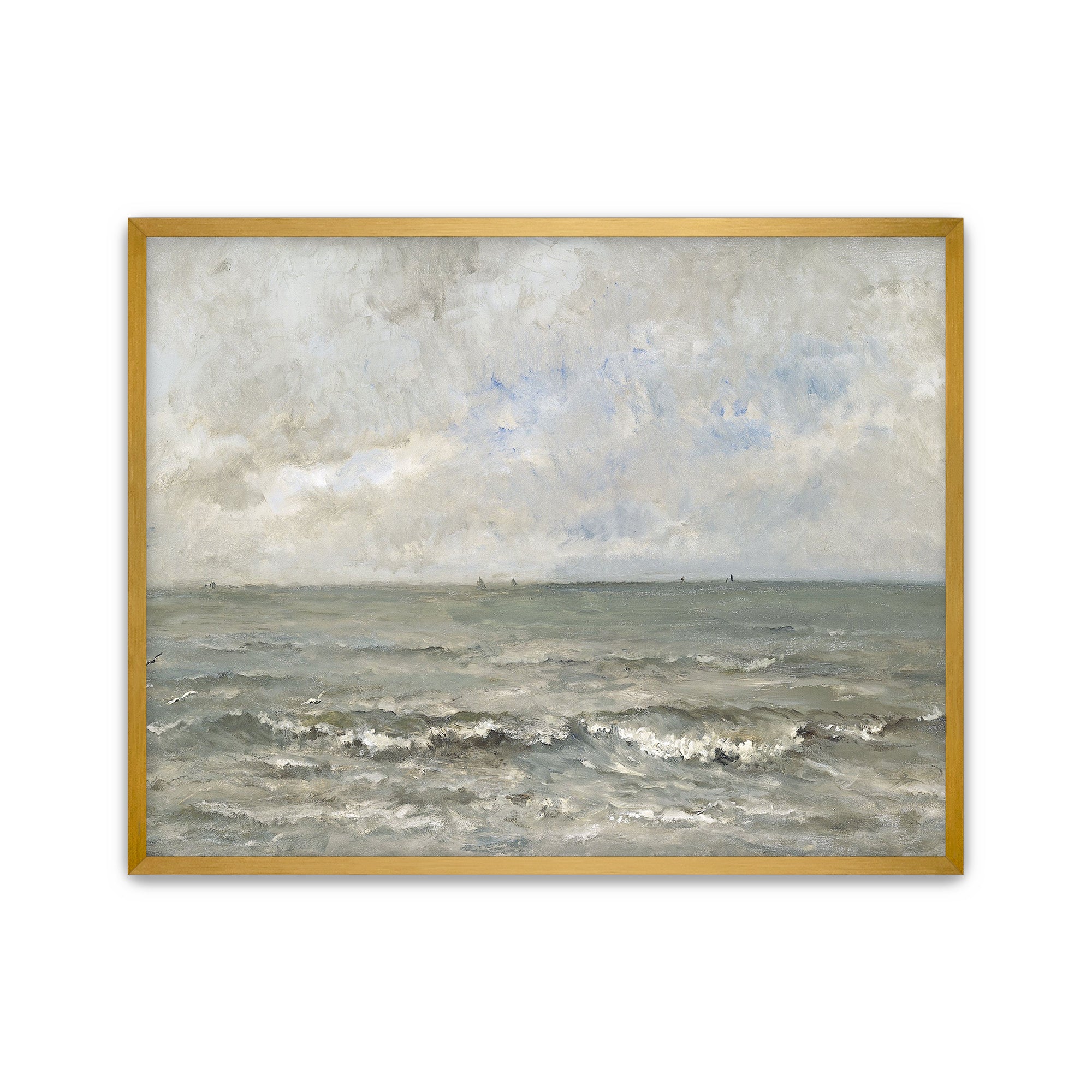 Grey Sea with Distant Sails