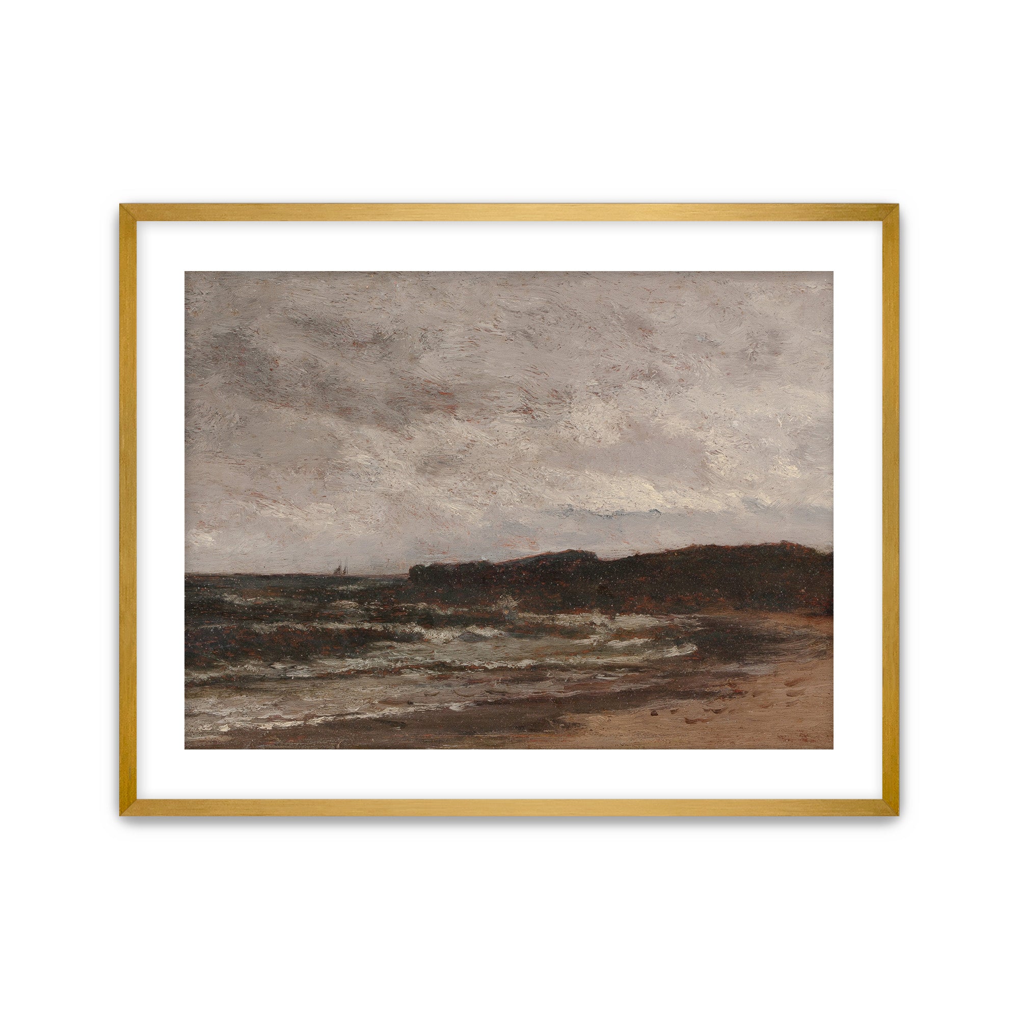 Shoreline Under Heavy Skies