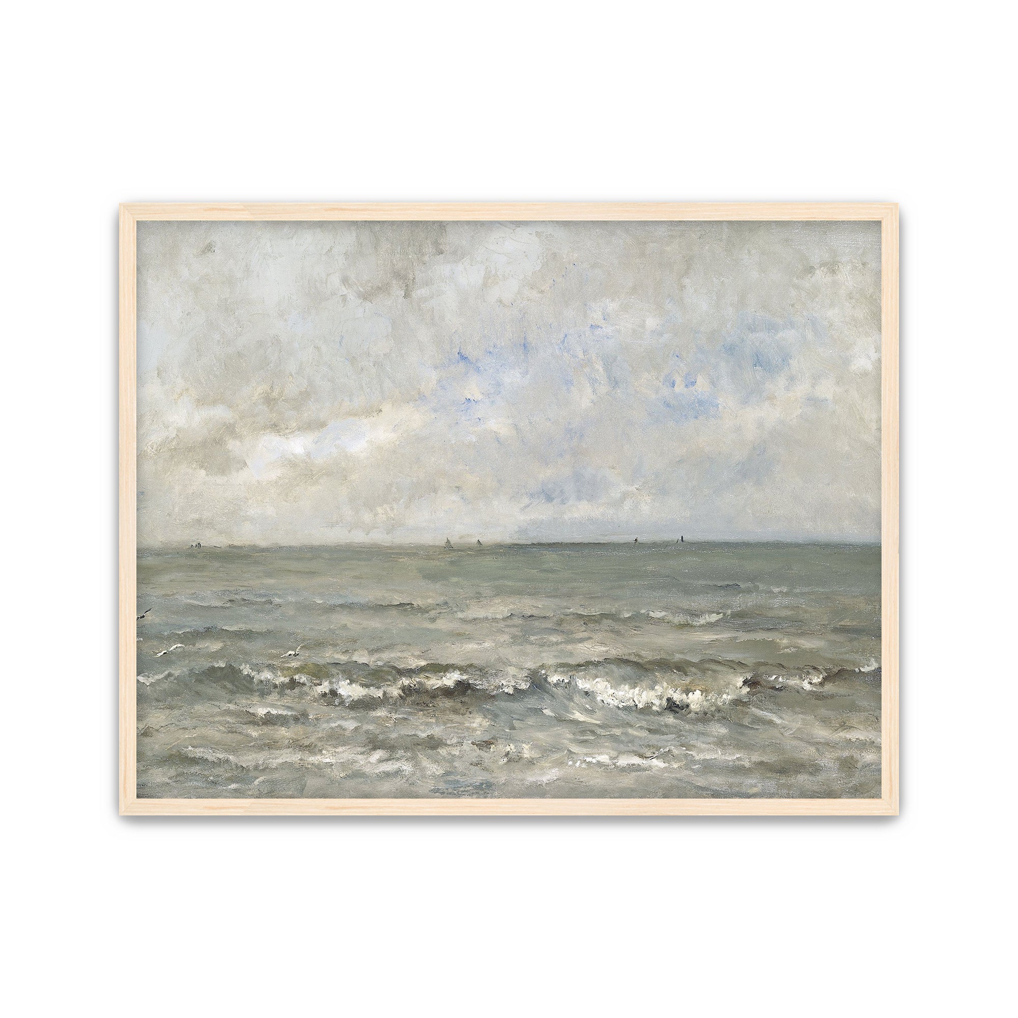 Grey Sea with Distant Sails