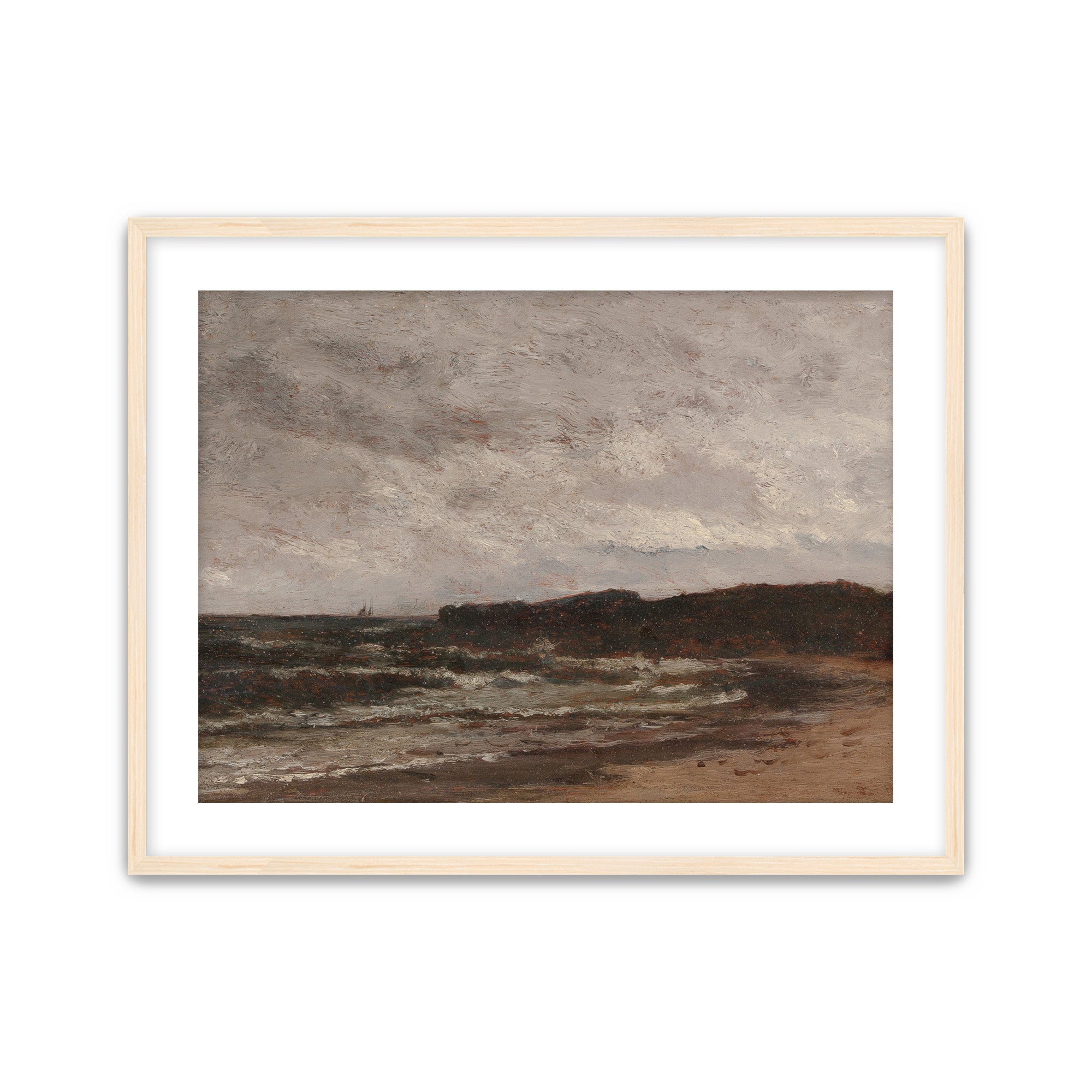 Shoreline Under Heavy Skies