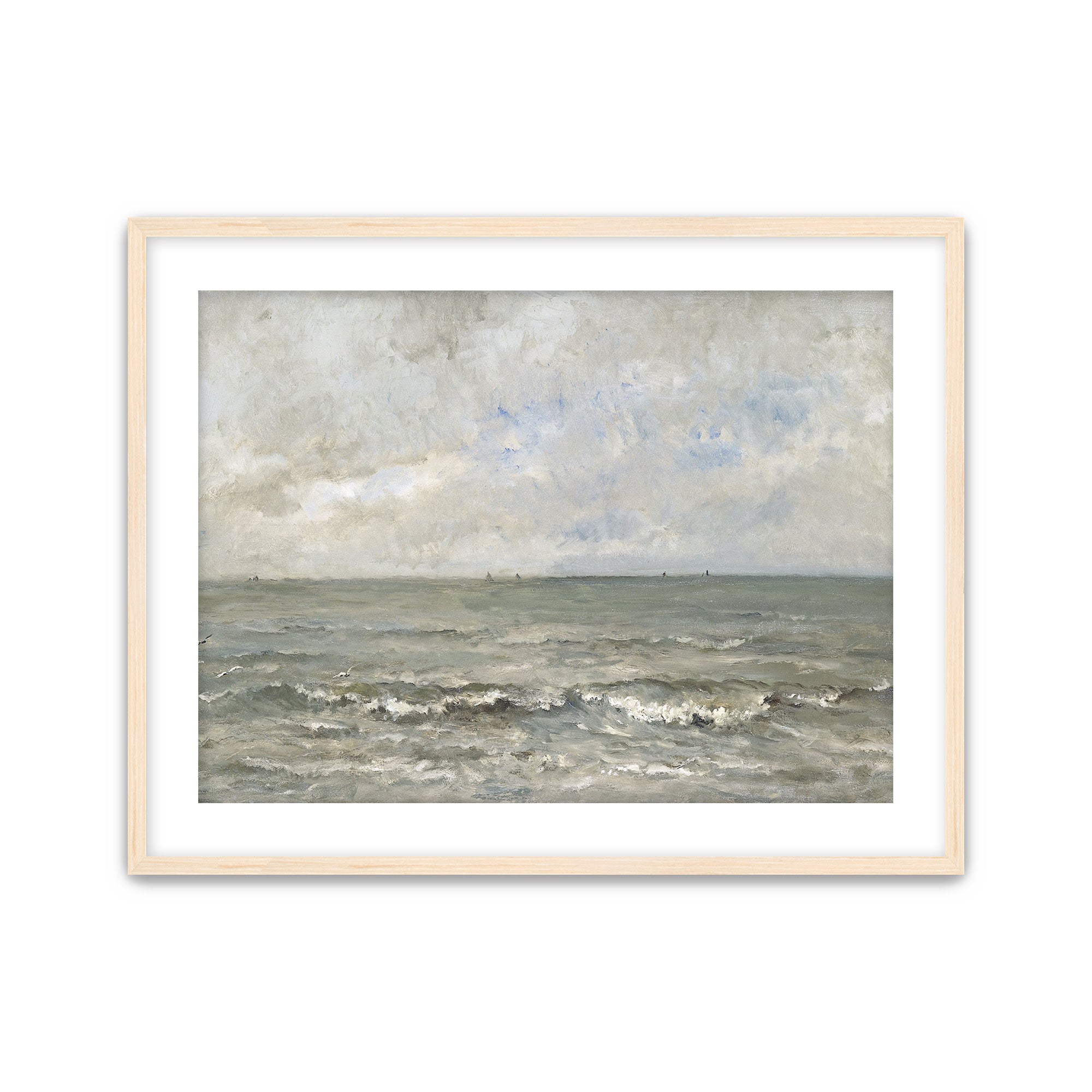 Grey Sea with Distant Sails