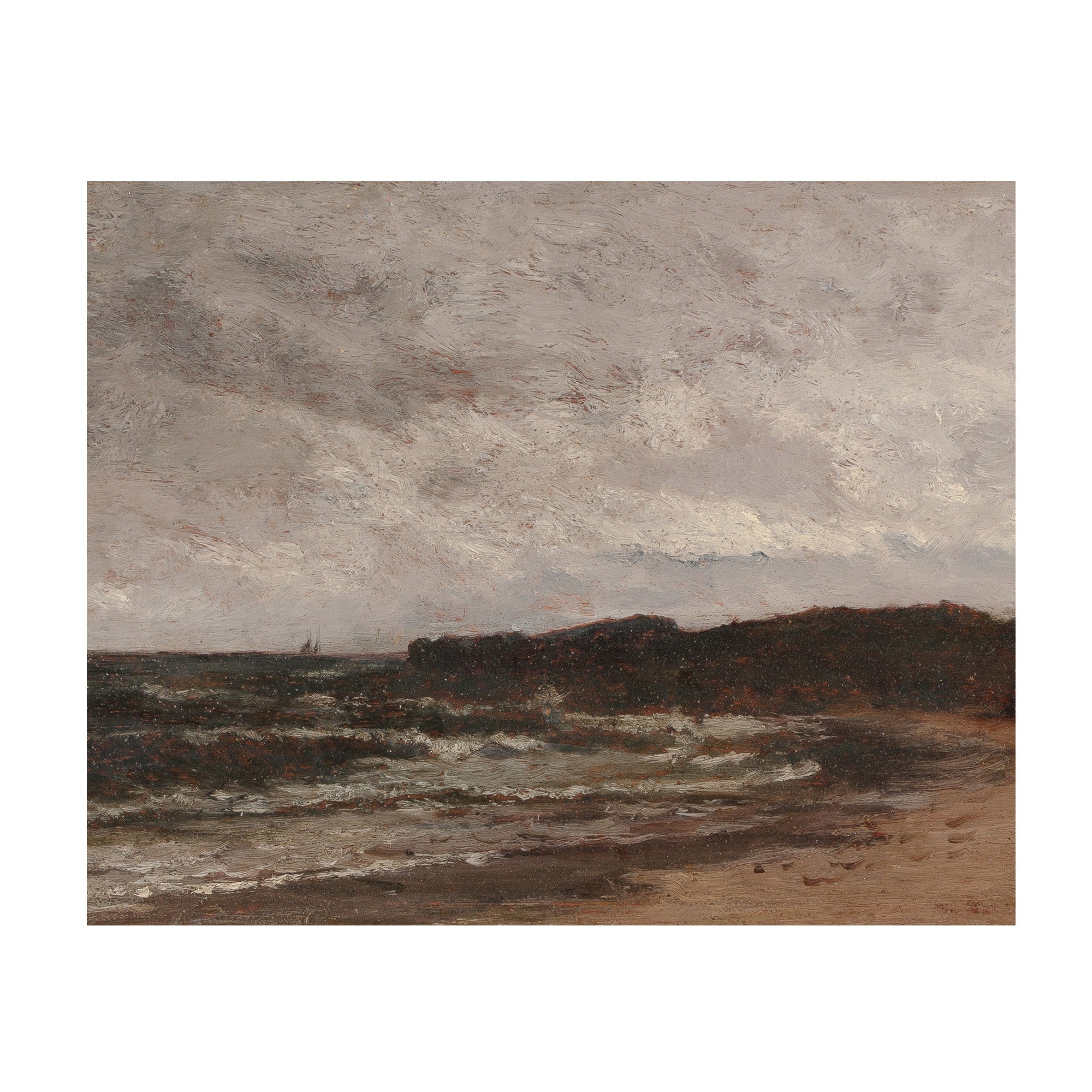 Shoreline Under Heavy Skies