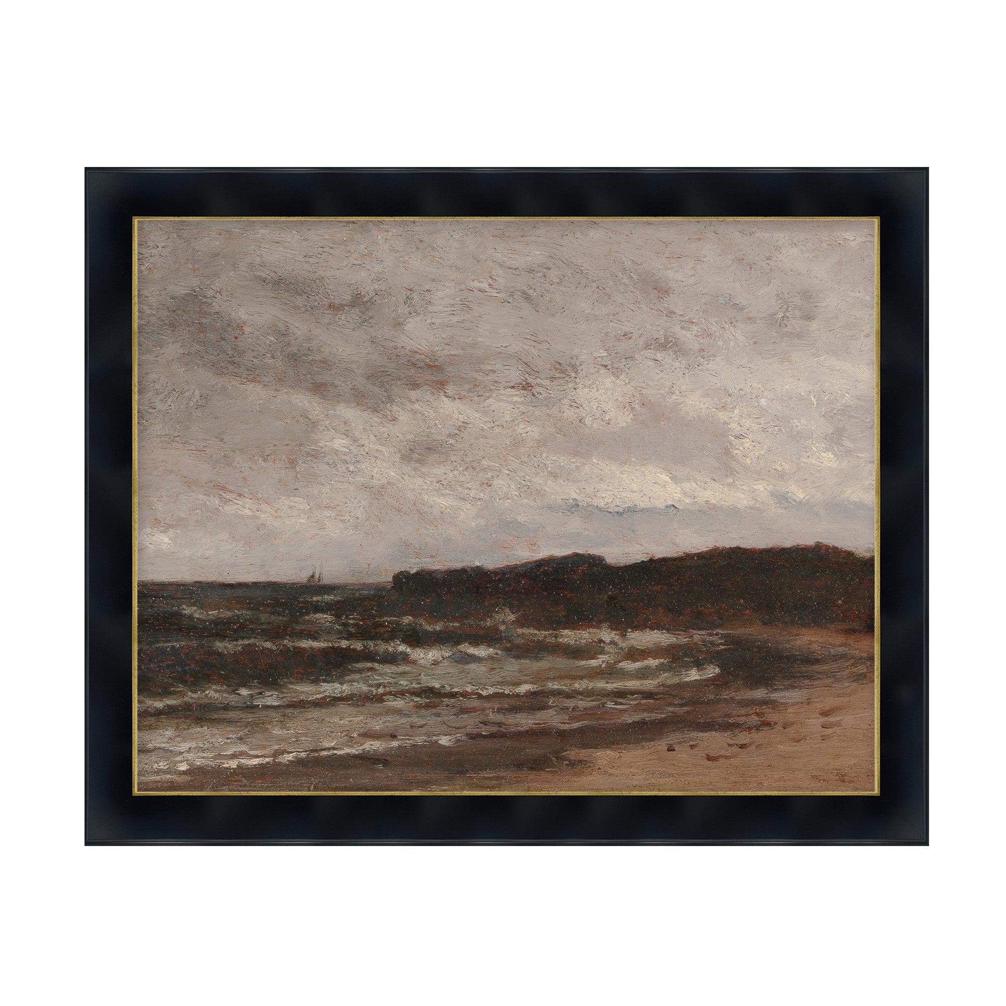 Shoreline Under Heavy Skies