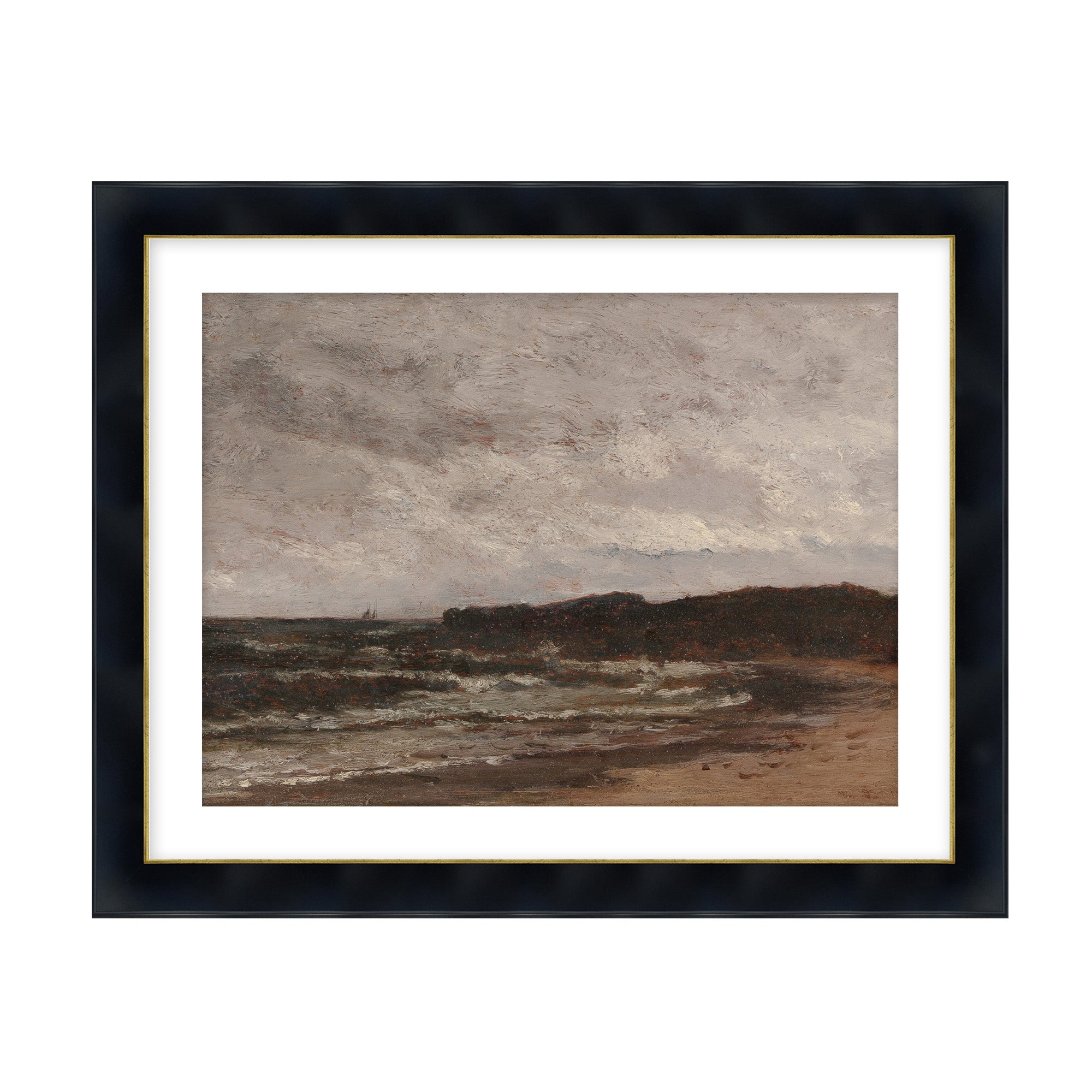 Shoreline Under Heavy Skies