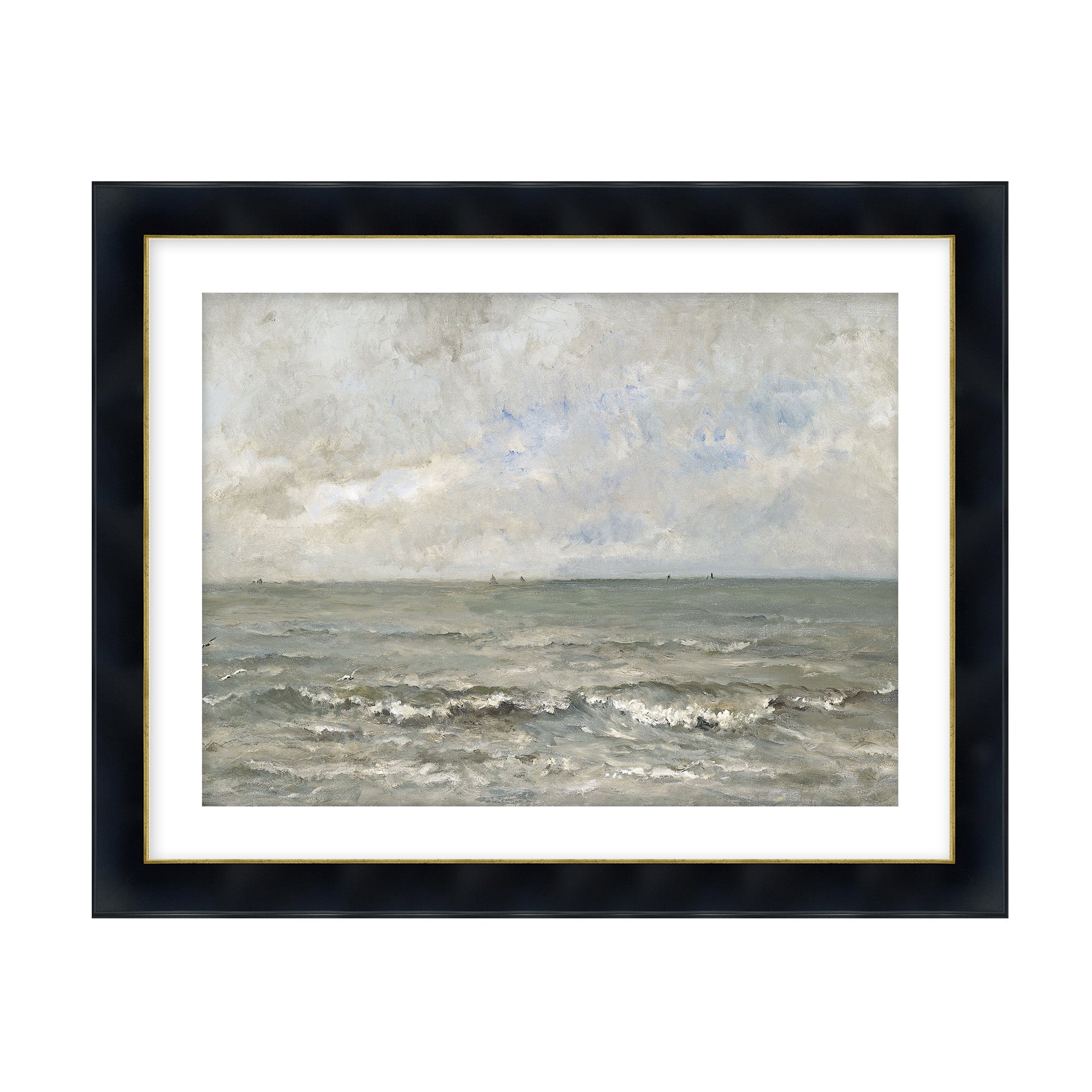 Grey Sea with Distant Sails