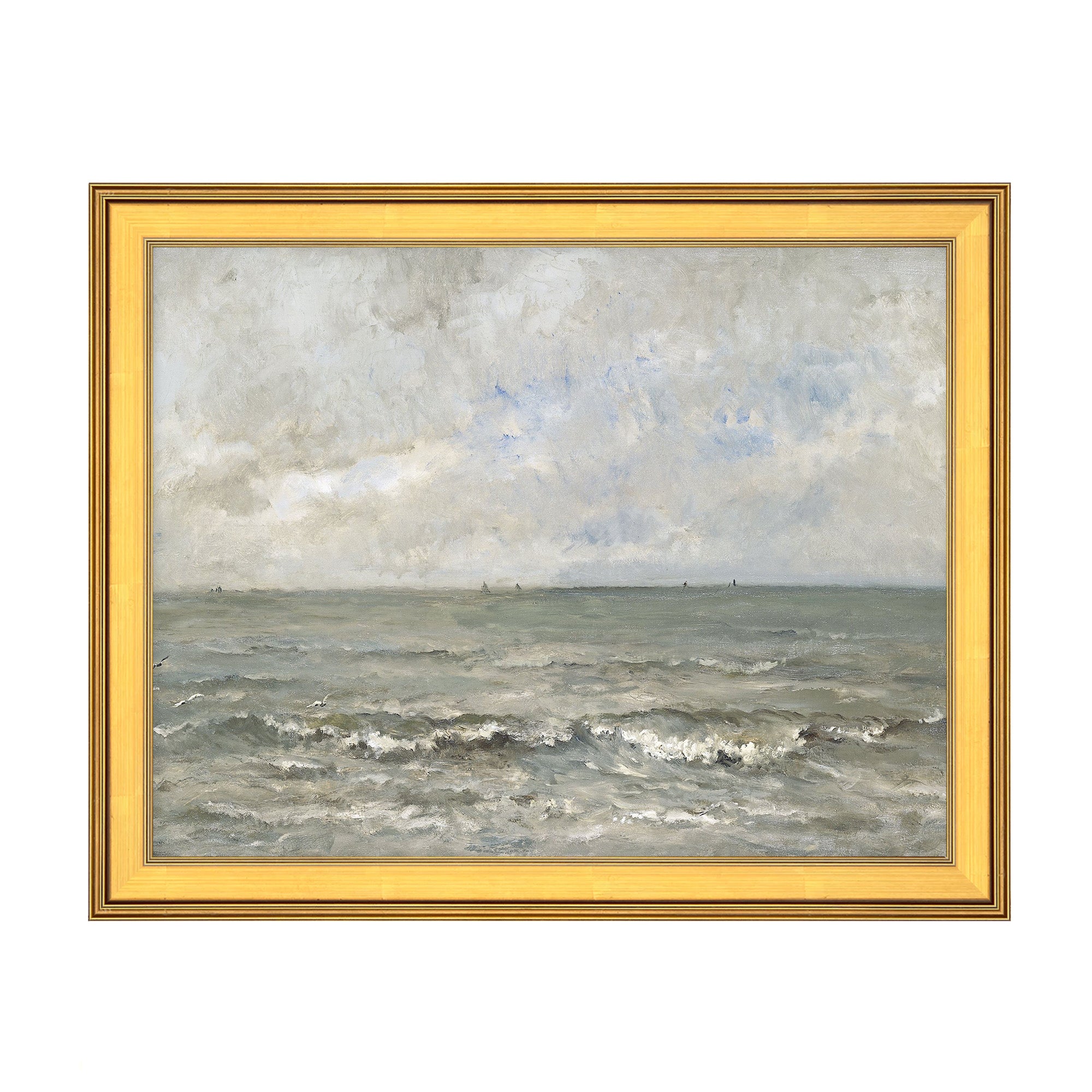 Grey Sea with Distant Sails