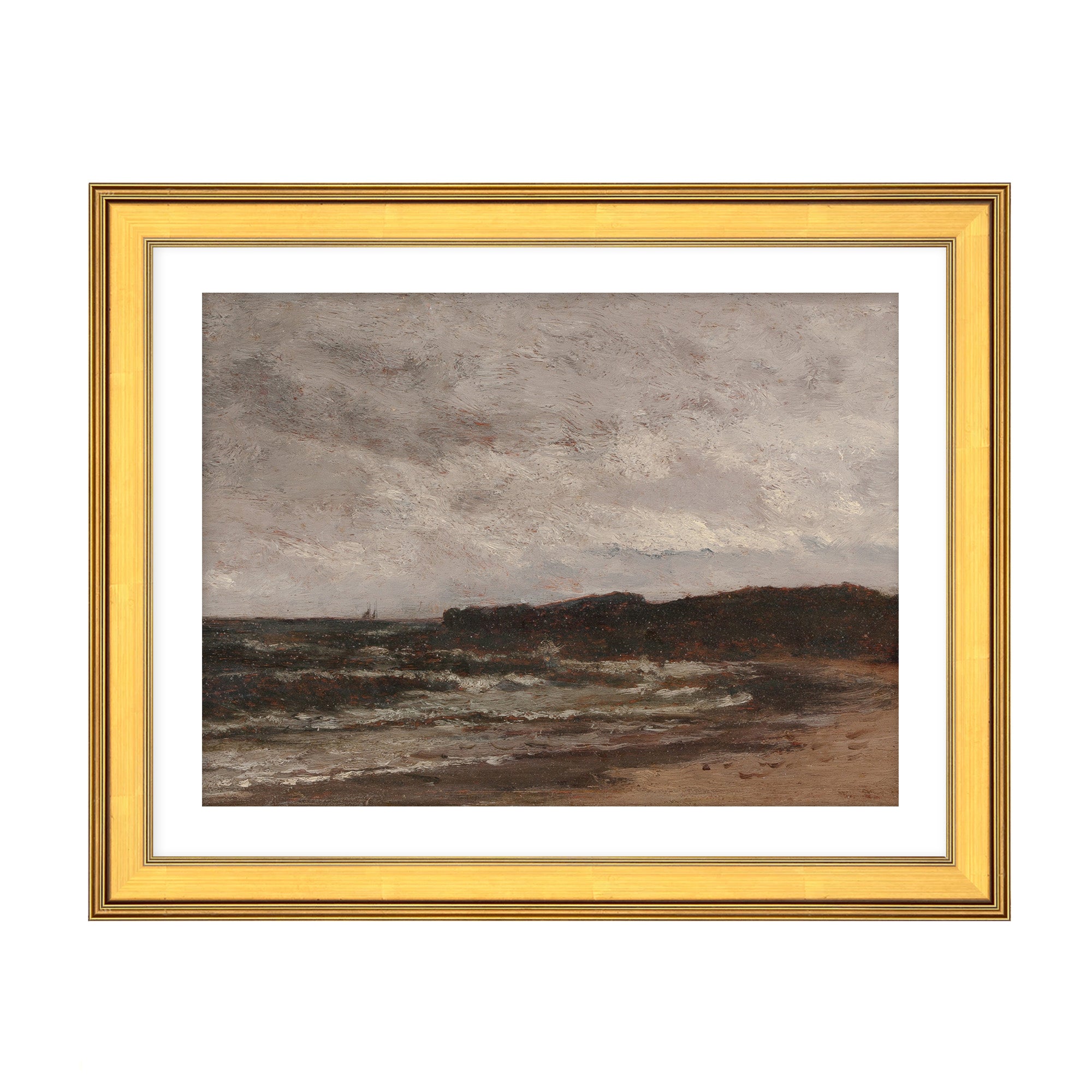 Shoreline Under Heavy Skies