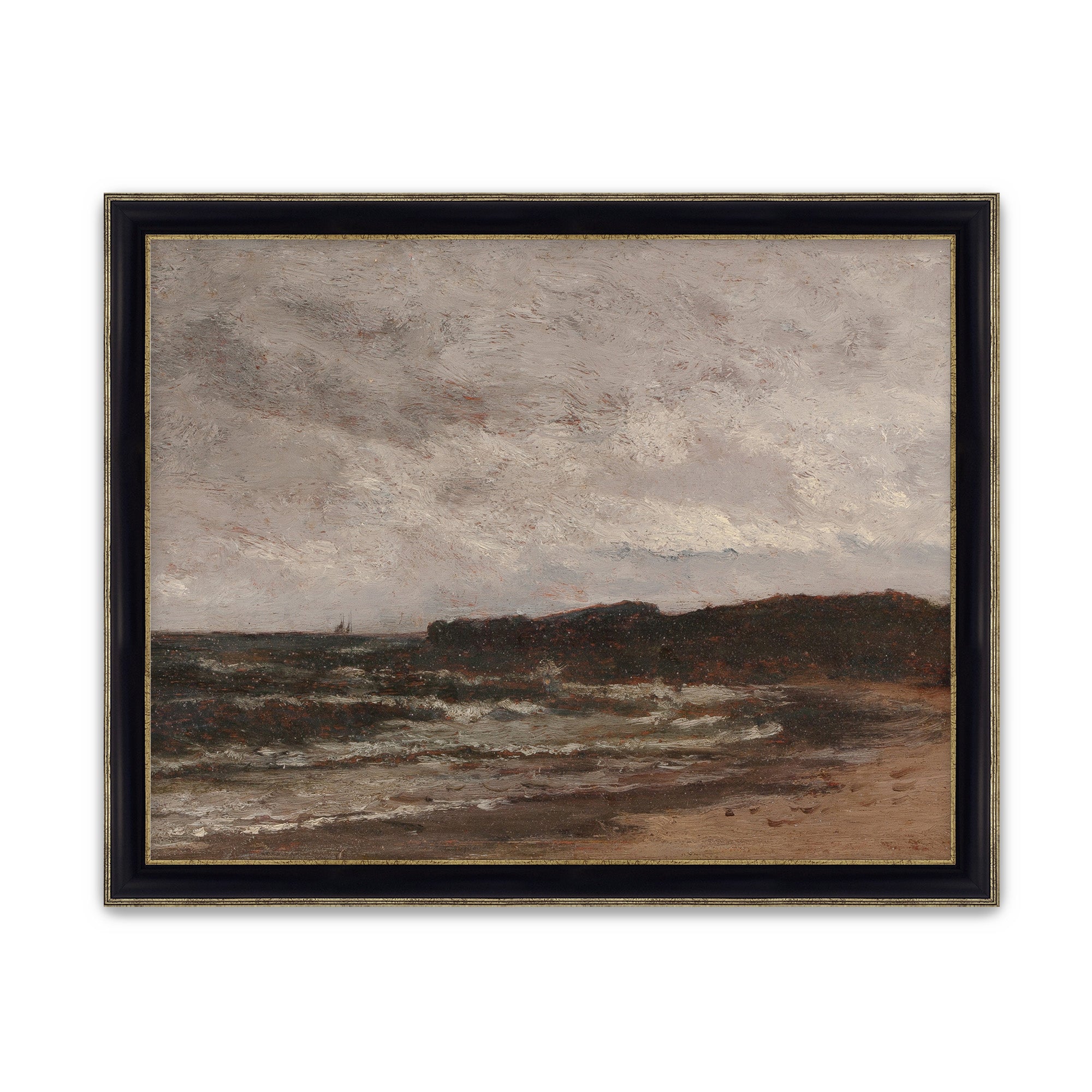 Shoreline Under Heavy Skies