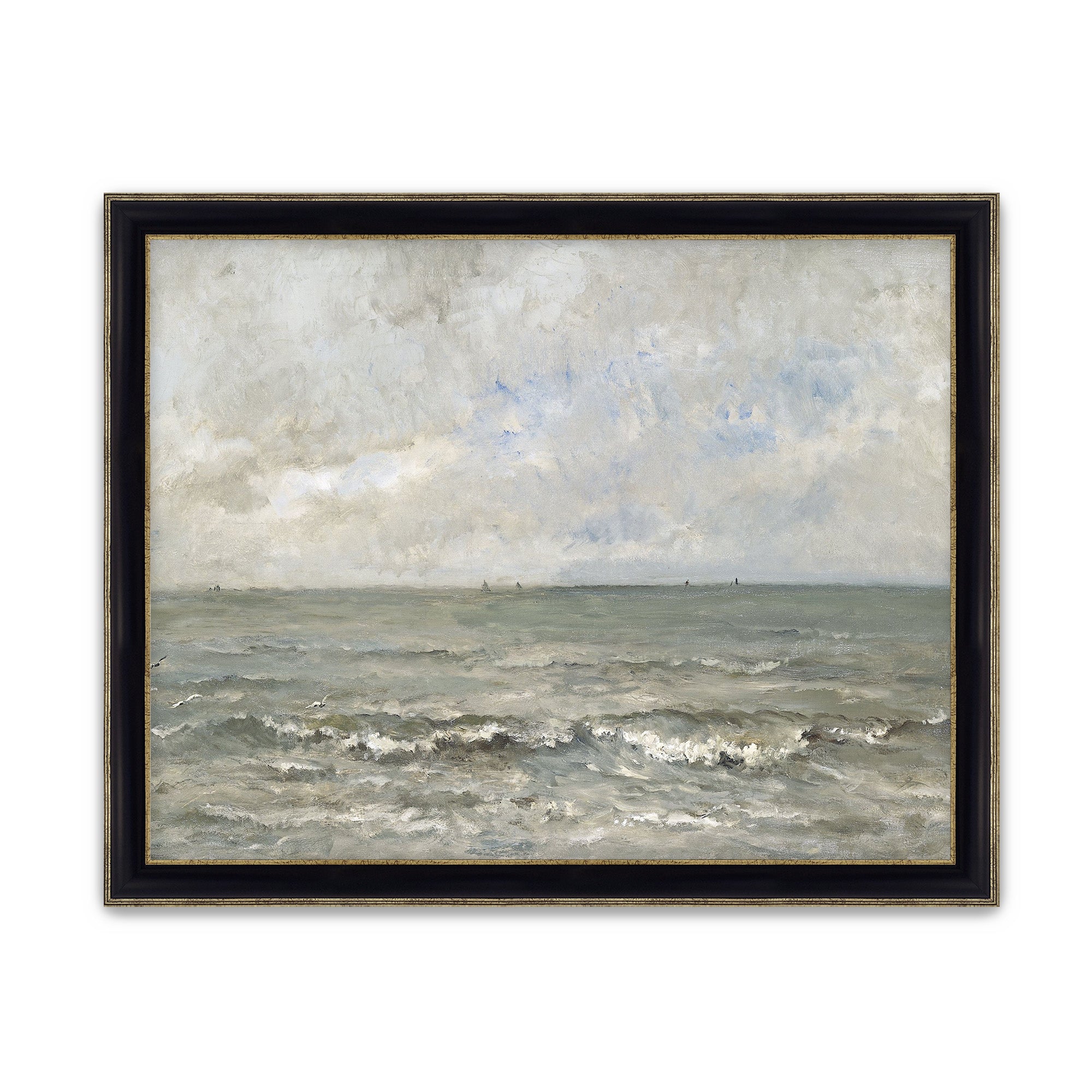 Grey Sea with Distant Sails