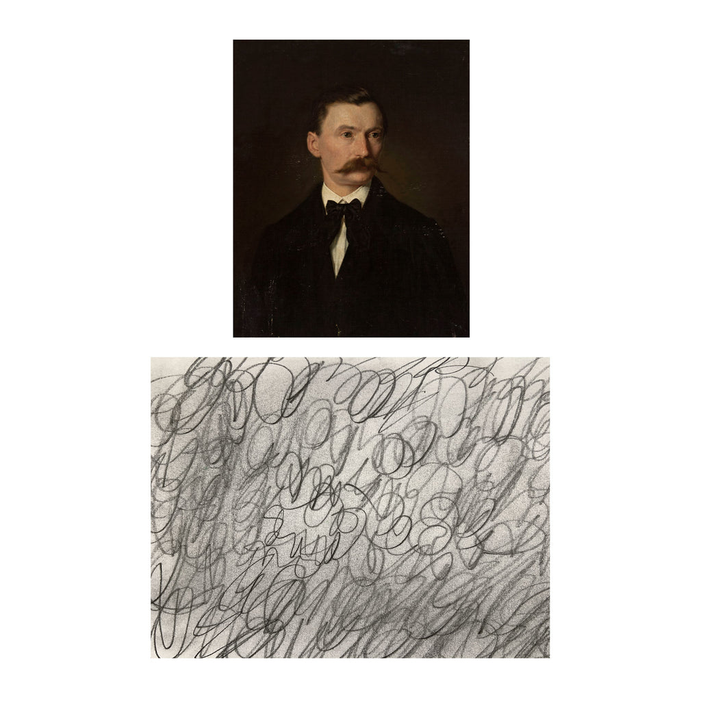 Vintage Portrait & Swirls - Set of 2