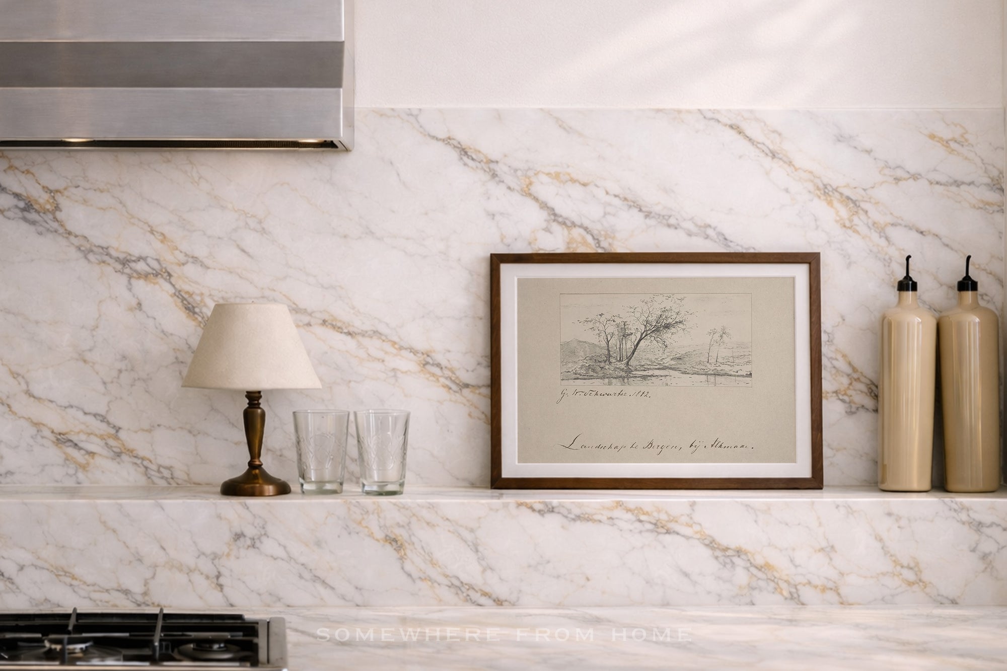 Terrain Study 1 - Vintage Landscape Sketch Print