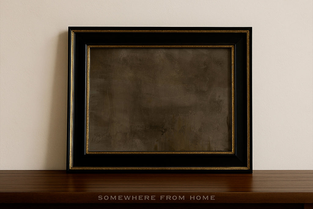 Burnished Horizon - Original Golden Brown Abstract Unframed Print