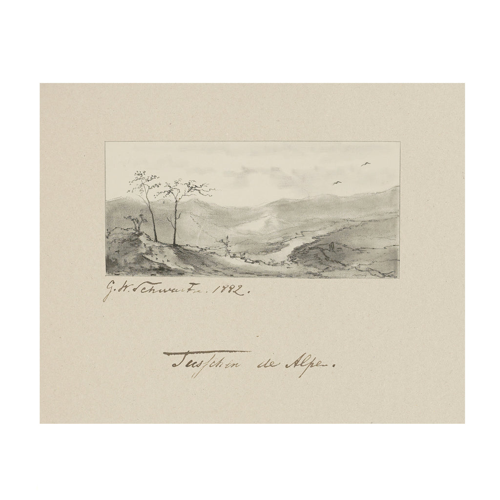 Terrain Study 2- Vintage Landscape Sketch