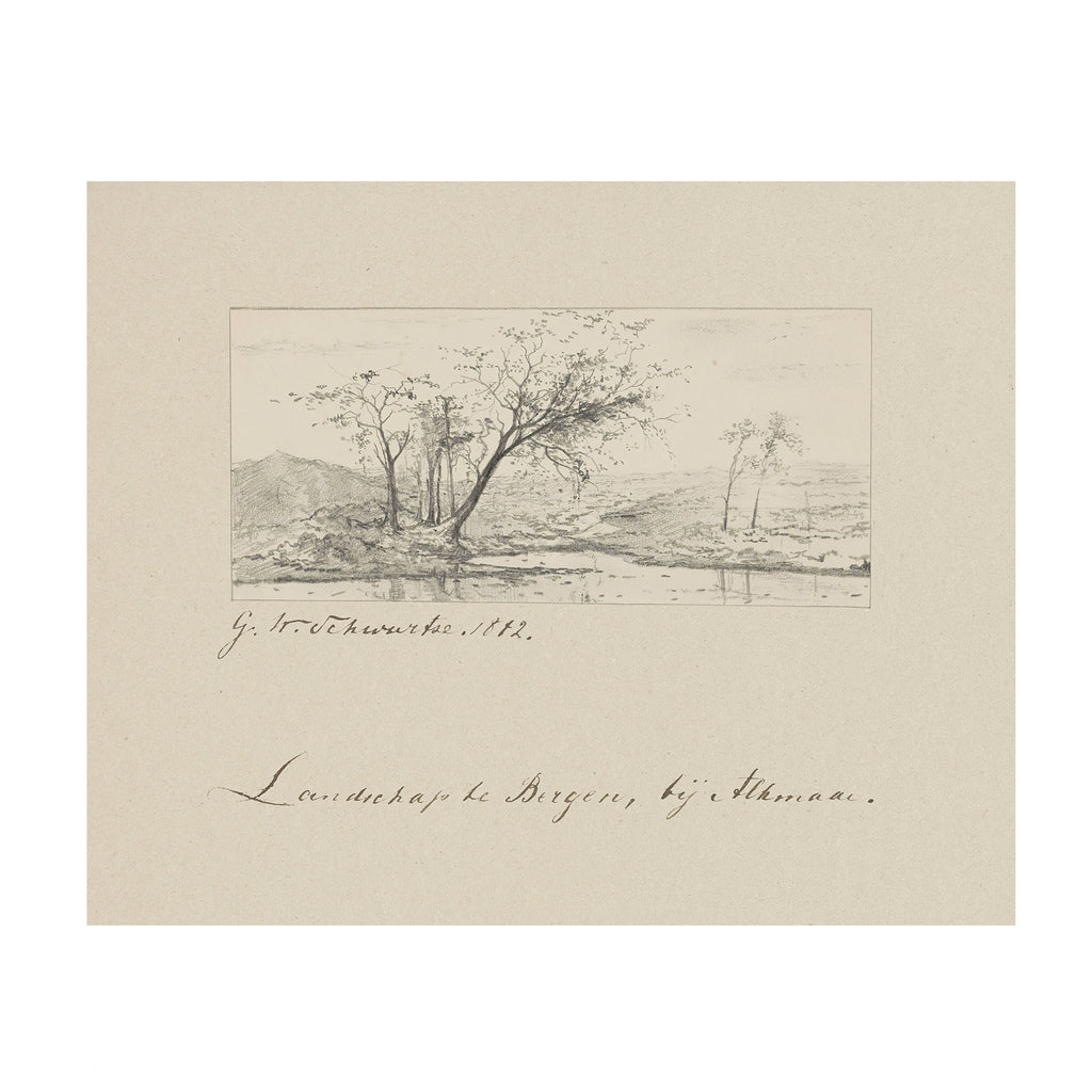 Terrain Study 1 - Vintage Landscape Sketch Print