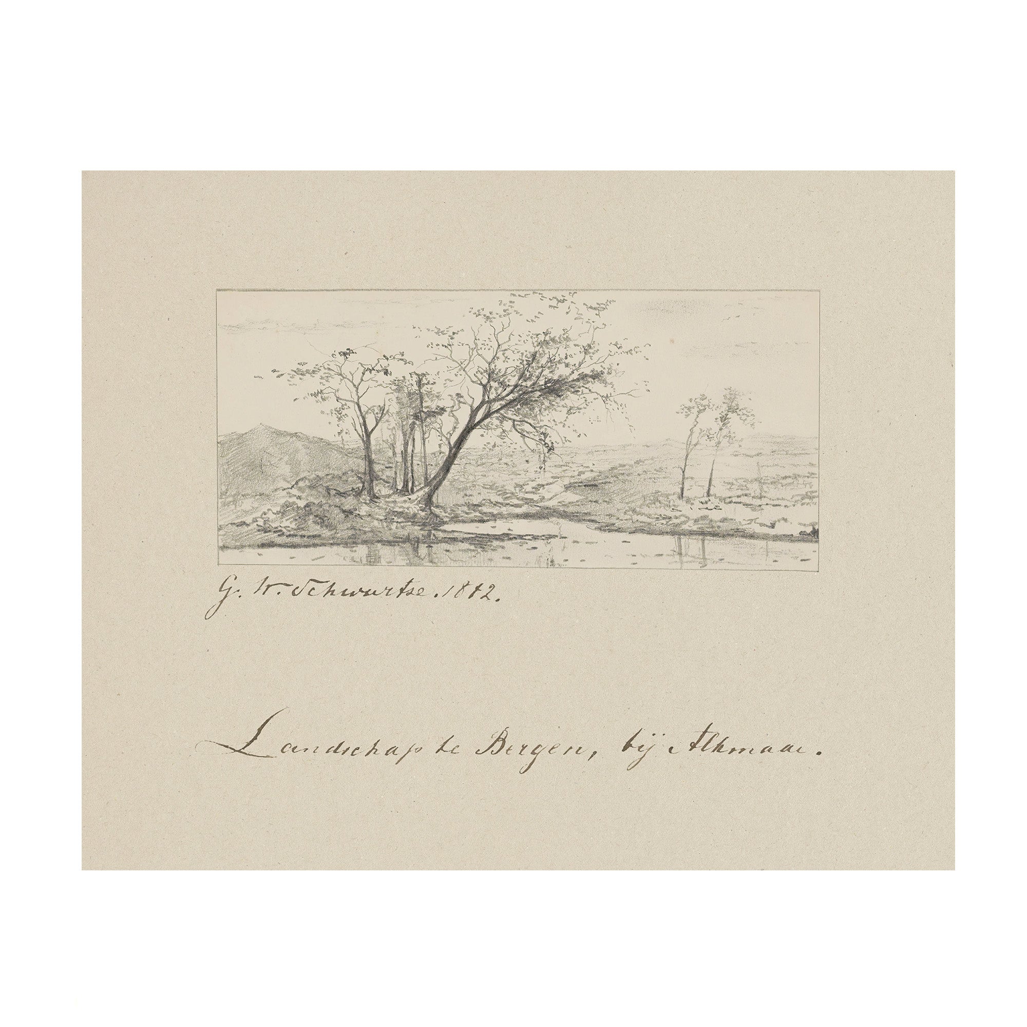 Terrain Study 1 - Vintage Landscape Sketch Print