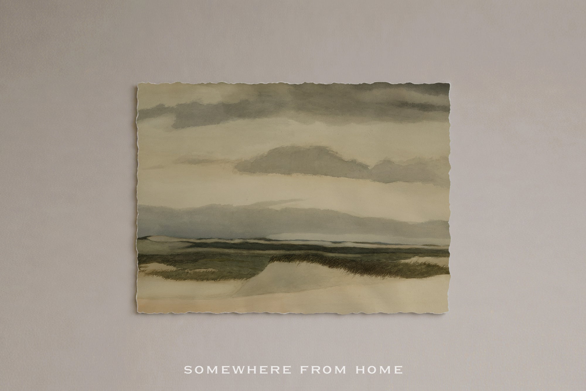 Quiet Dunes – Soft Coastal Landscape Art Print