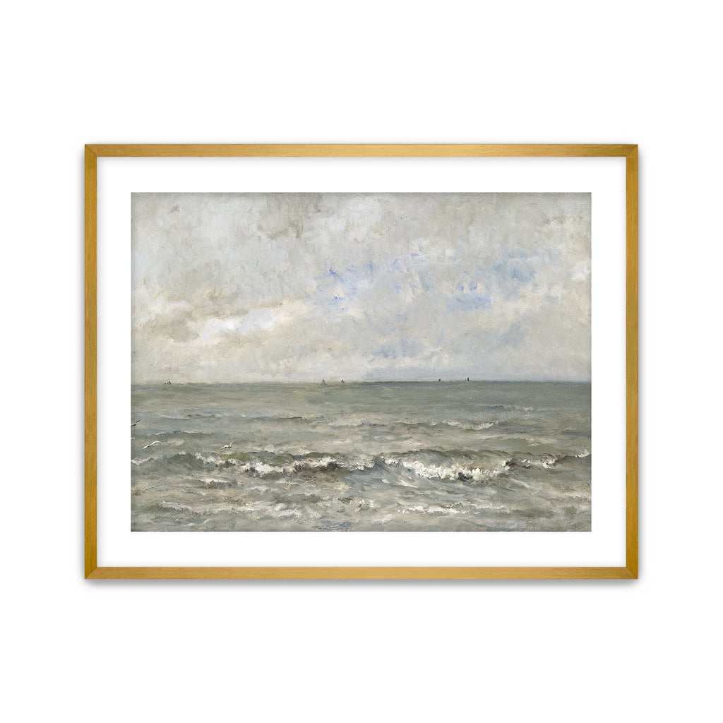 Grey Sea with Distant Sails