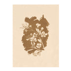 Umber Botanical Study – Vintage Floral Silhouette