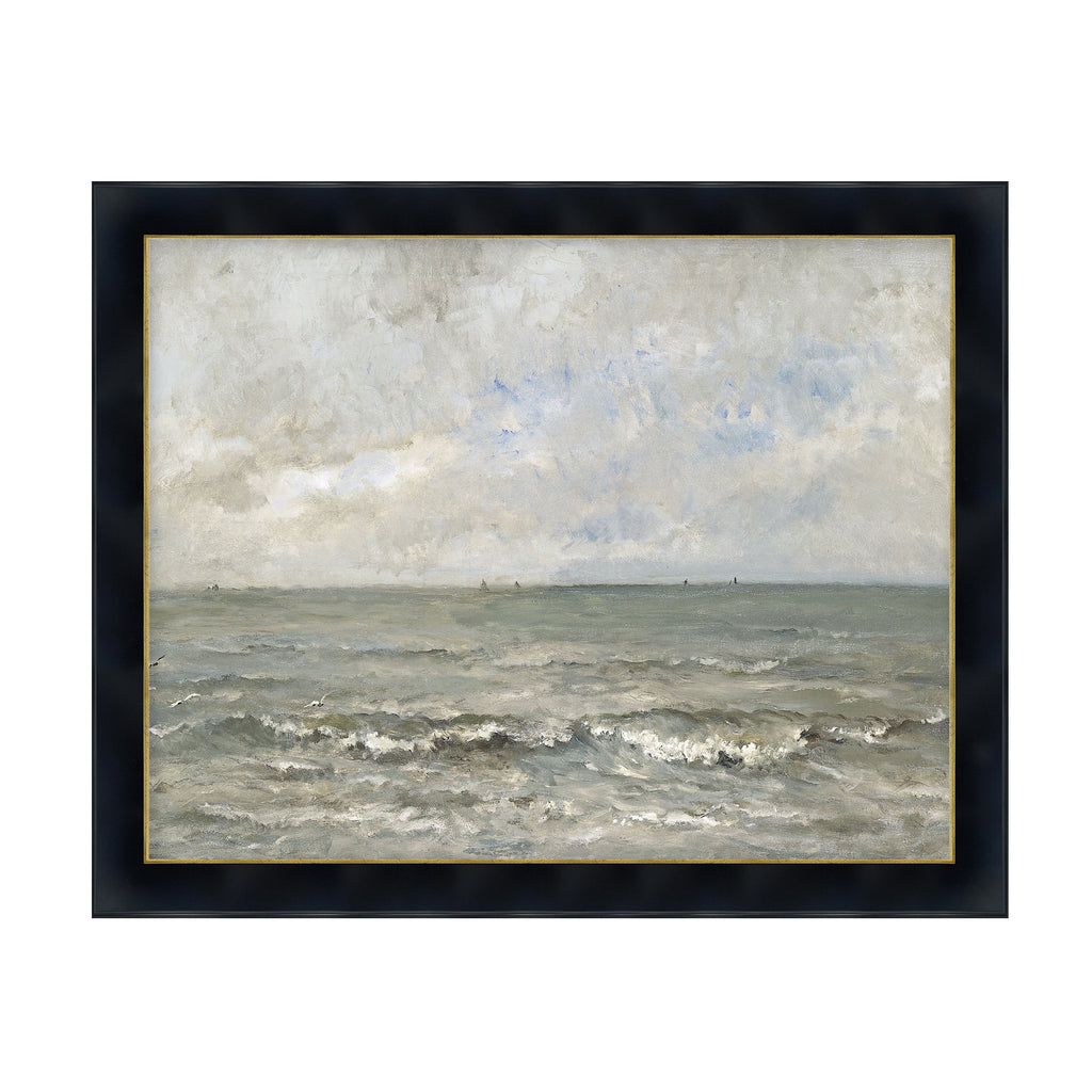 Grey Sea with Distant Sails