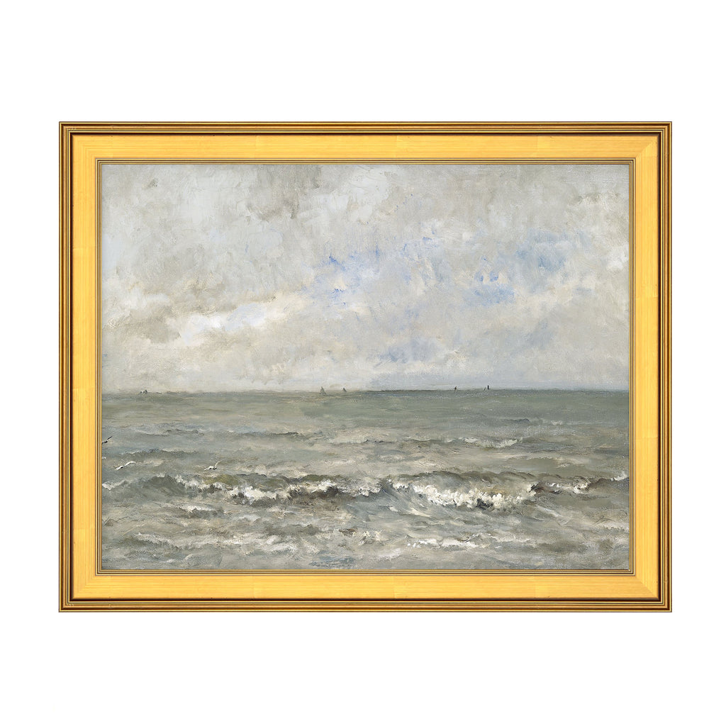 Grey Sea with Distant Sails