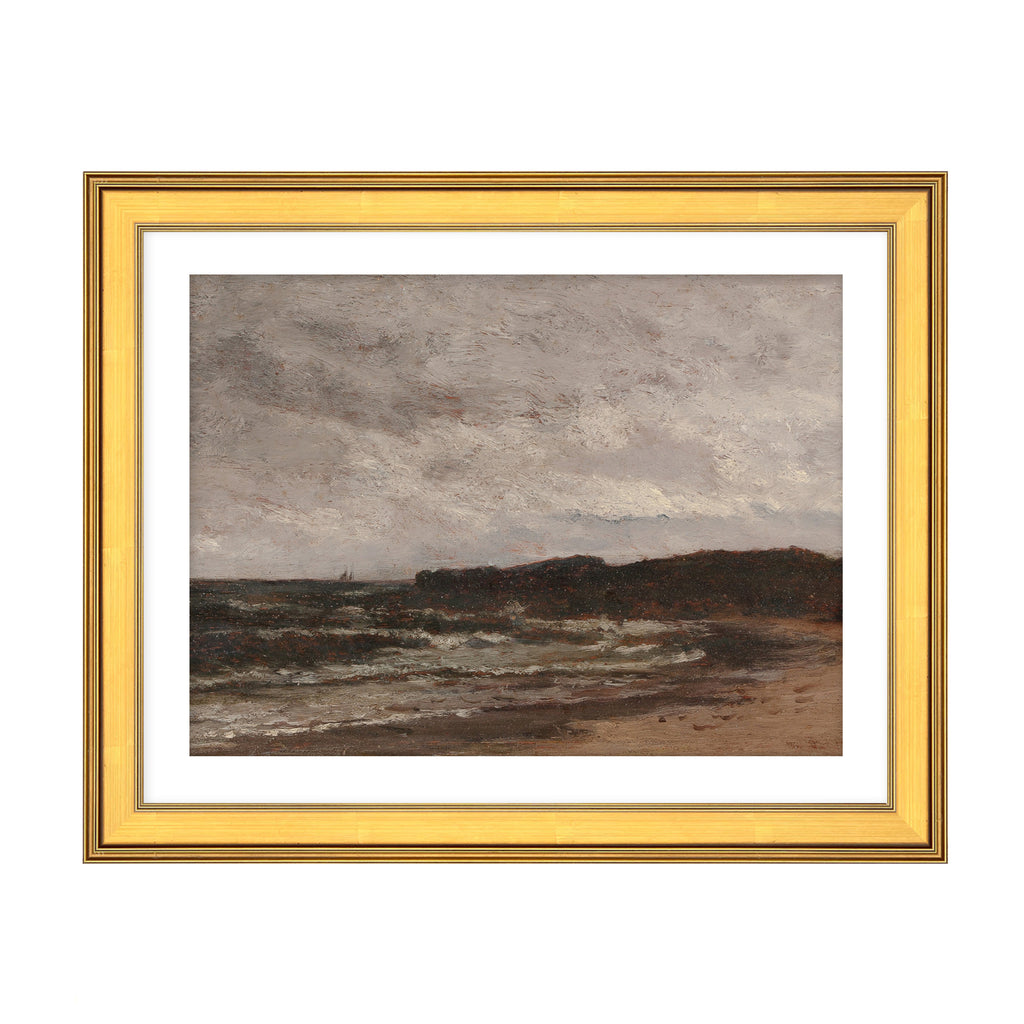 Shoreline Under Heavy Skies