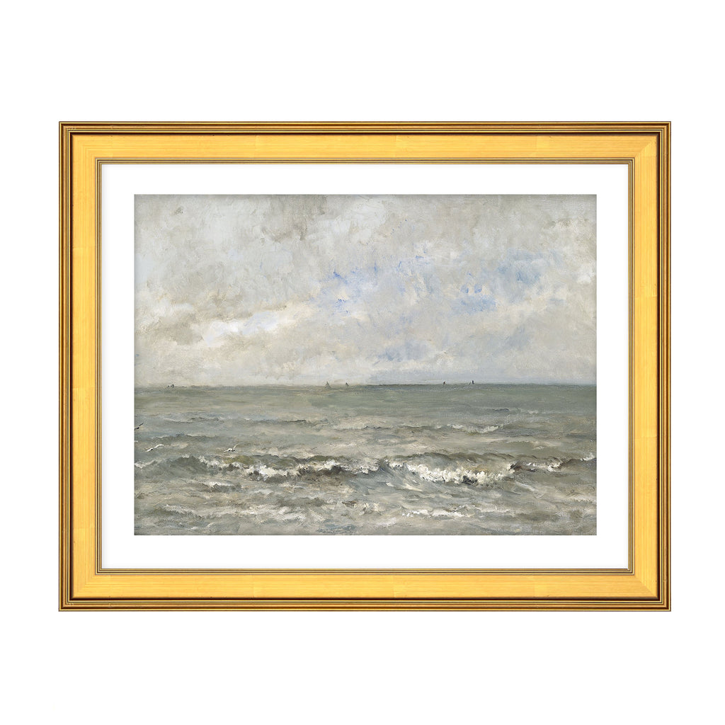 Grey Sea with Distant Sails
