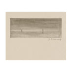 Quiet Horizon 1 - Vintage Seascape Sketch