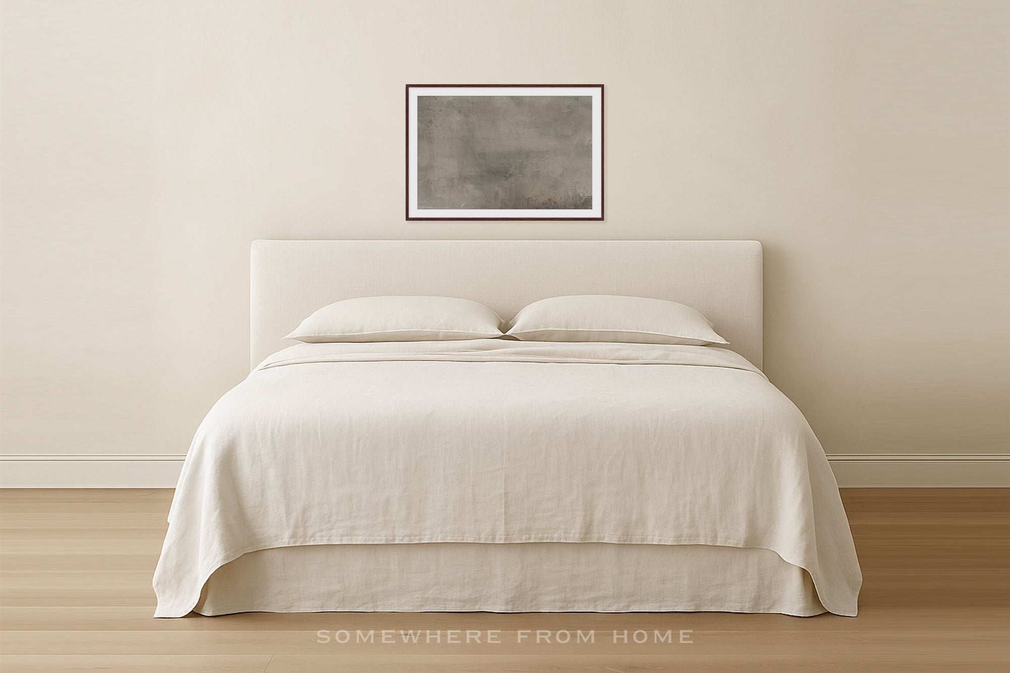 Earthen Quiet – Warm Neutral Textured Abstract Unframed Print