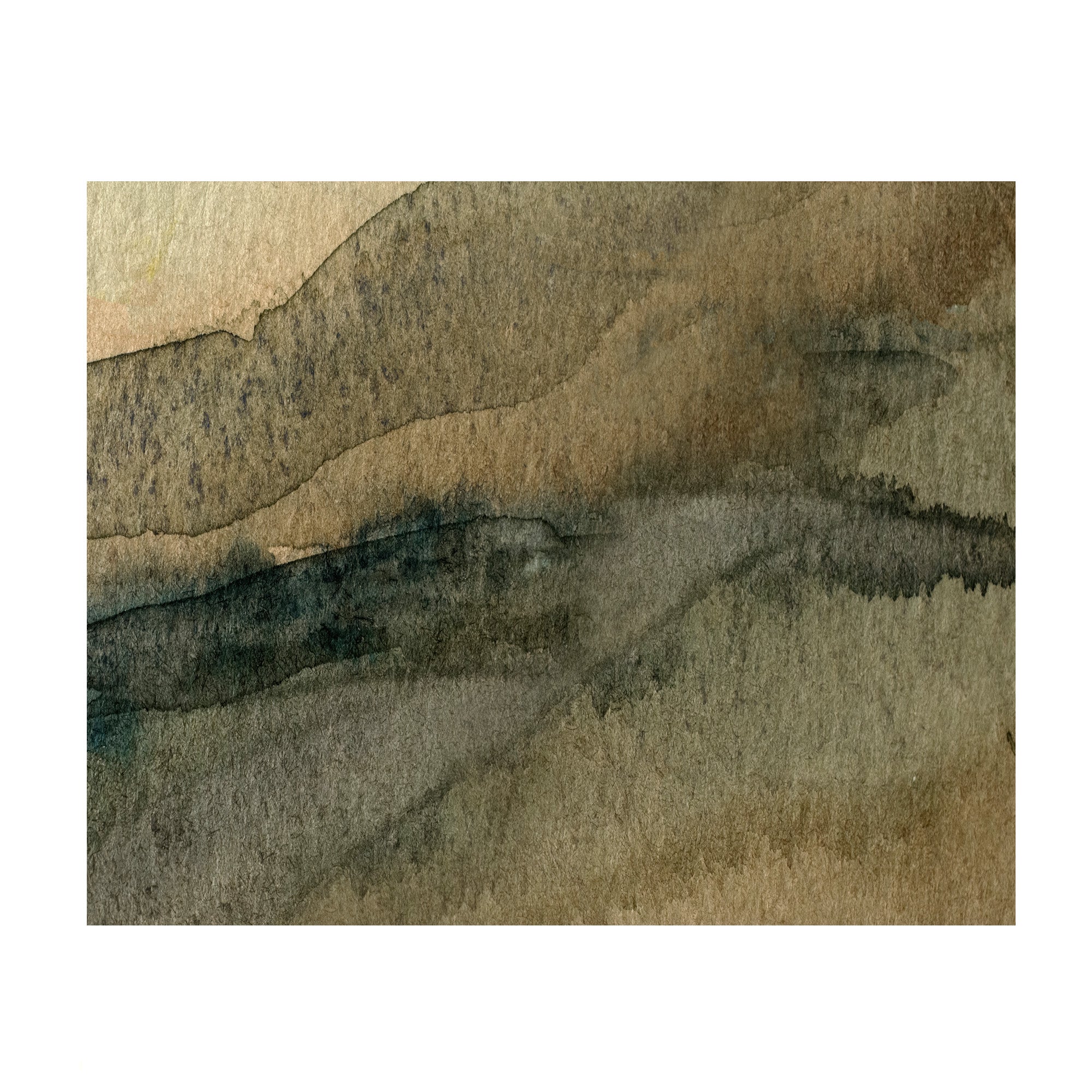 Sable Ridge - Watercolor Landscape Abstract