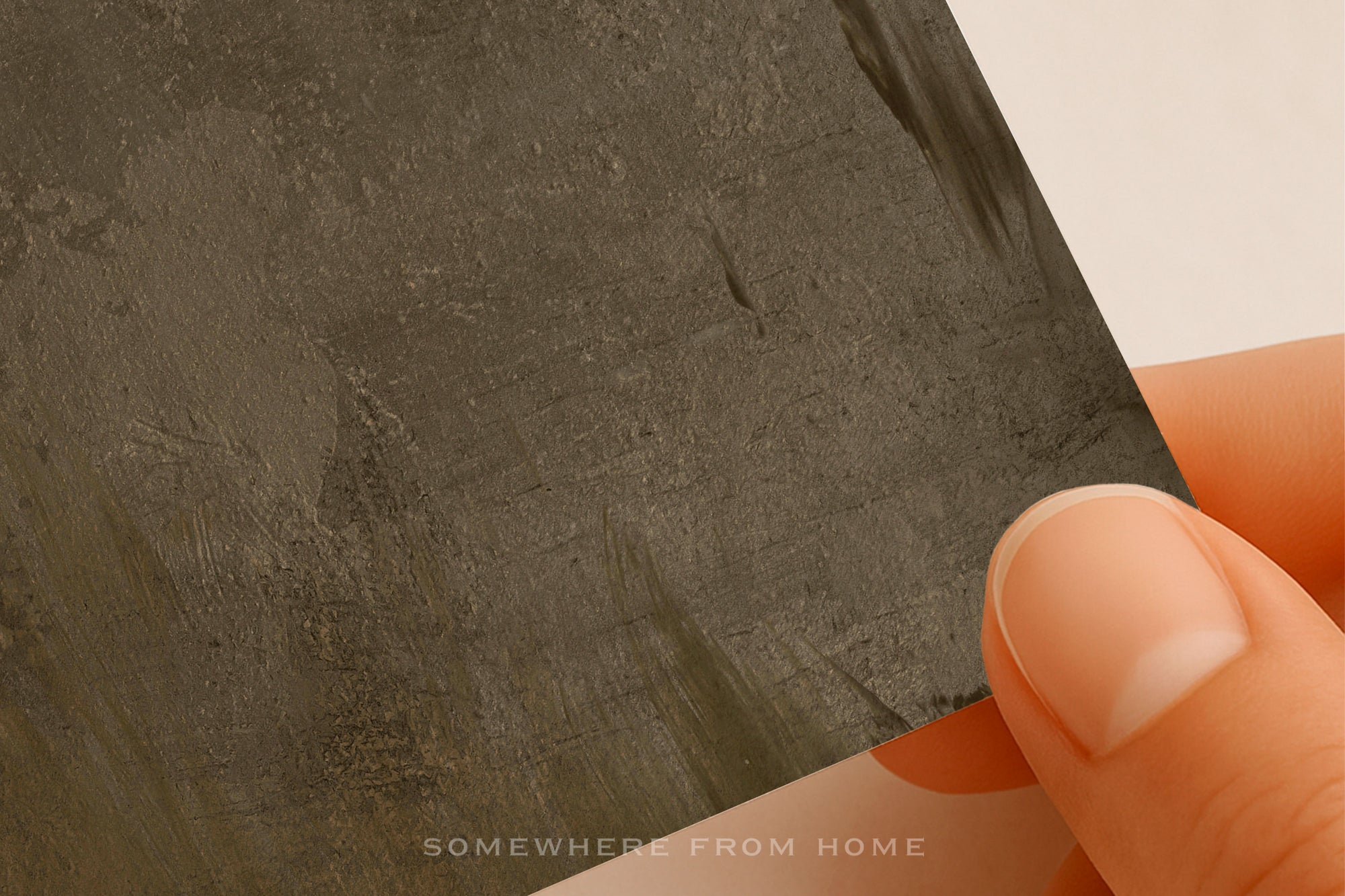 Burnished Horizon - Original Golden Brown Abstract Unframed Print