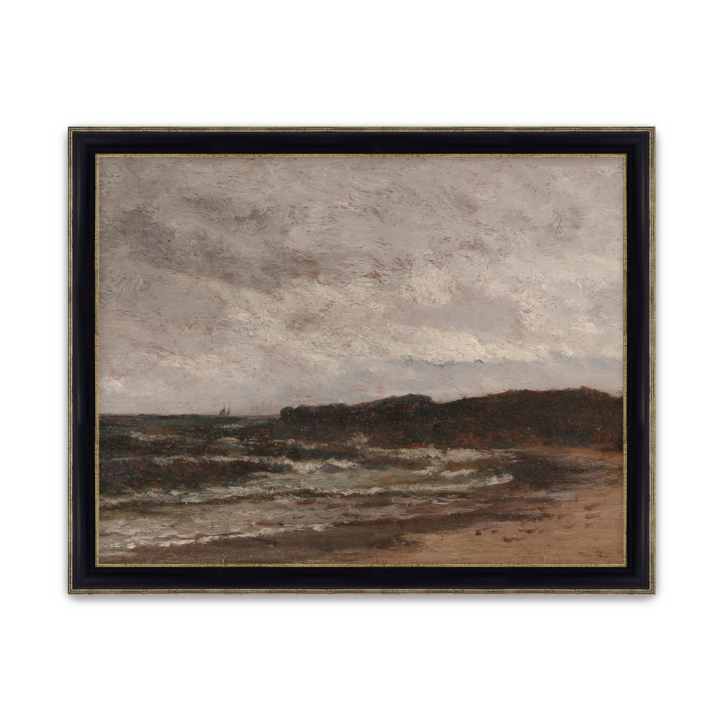 Shoreline Under Heavy Skies