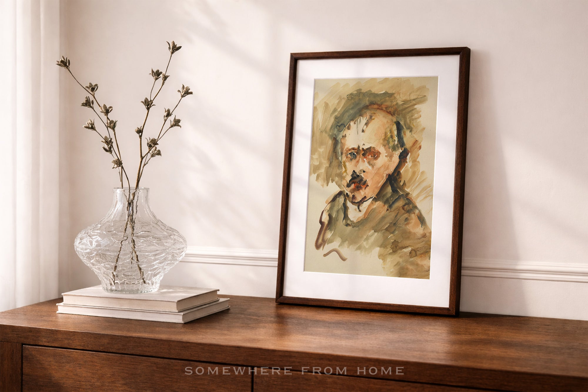 Portrait in Ochre - Watercolor Portrait