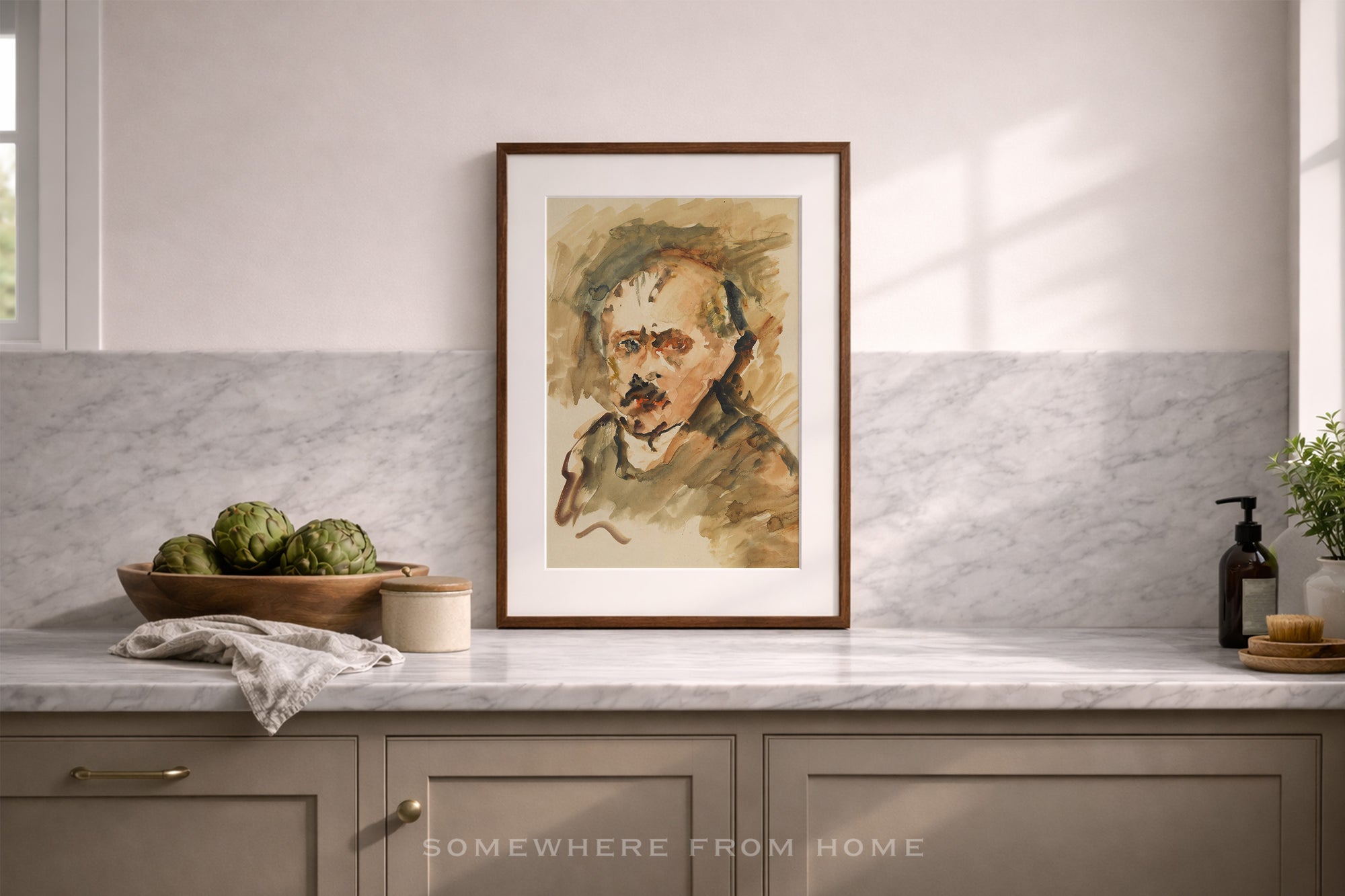 Portrait in Ochre - Watercolor Portrait