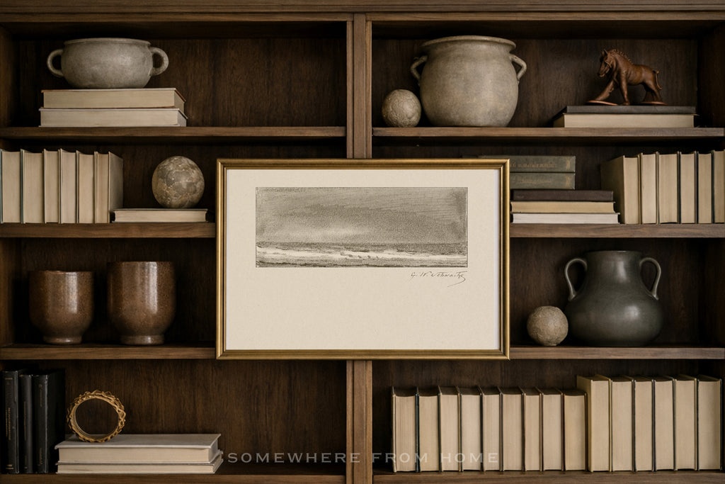 Quiet Horizon 3 - Vintage Seascape Study