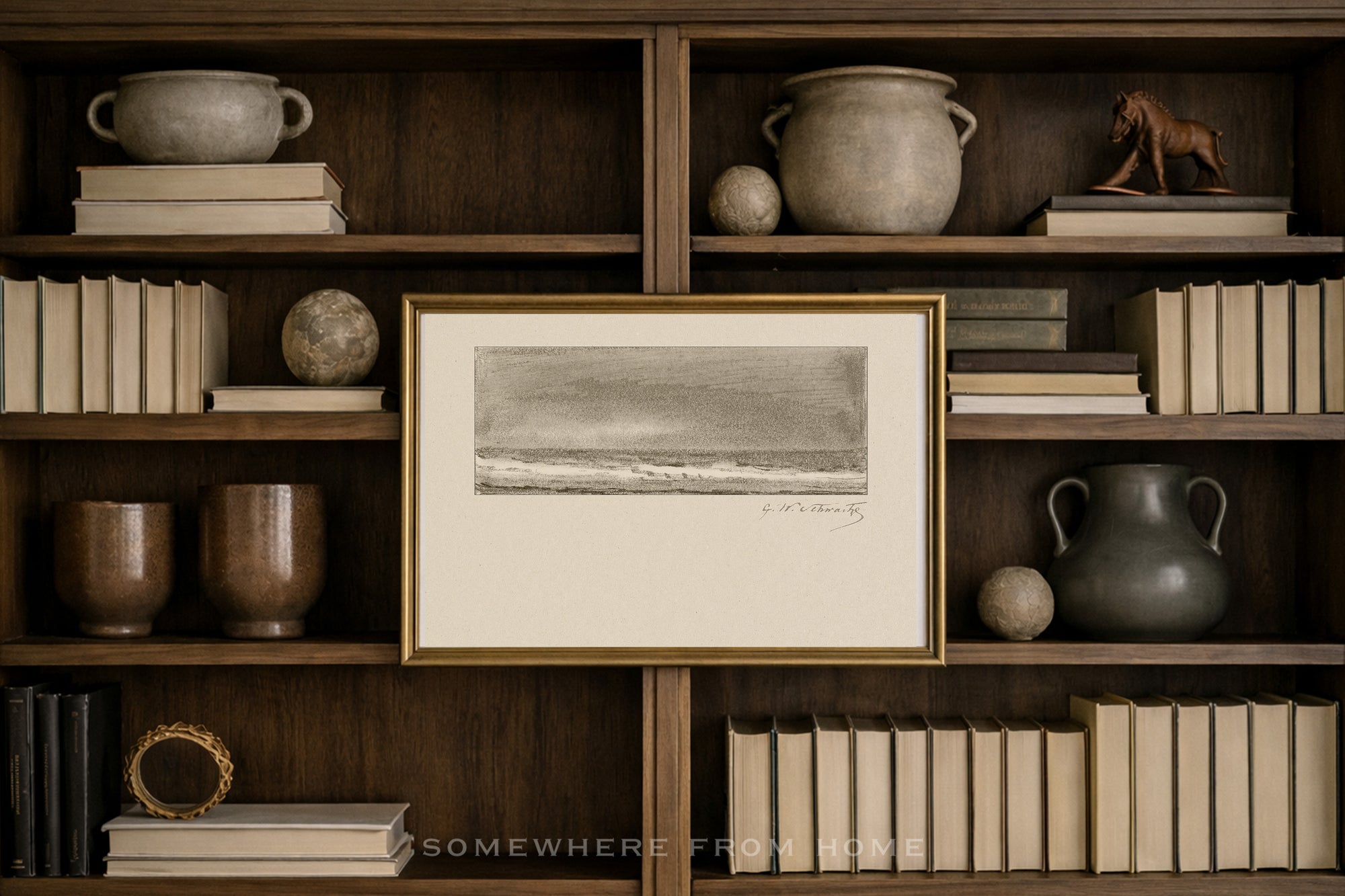 Quiet Horizon 3 - Vintage Seascape Study