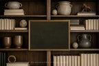 Dark Linen - Moody Green Tonal Abstract