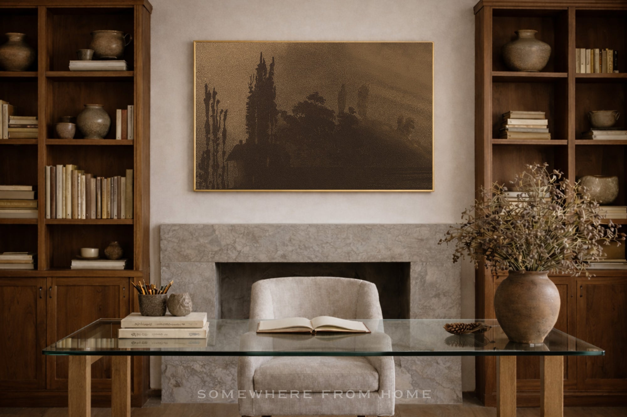 Bronze Stillness - Moody Landscape Silhouette