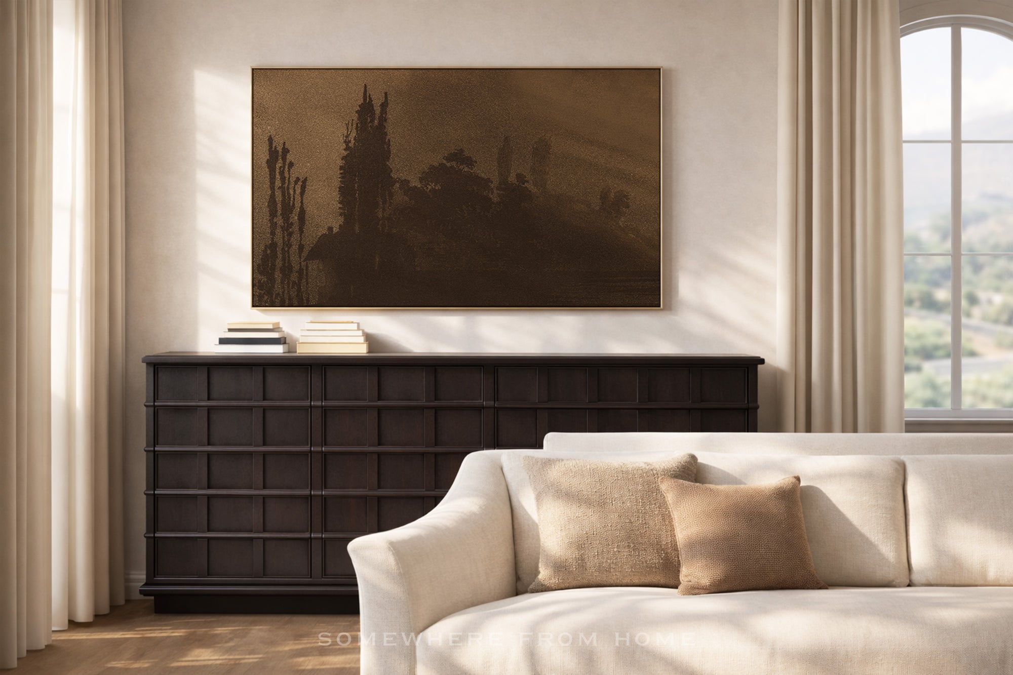 Bronze Stillness - Moody Landscape Silhouette