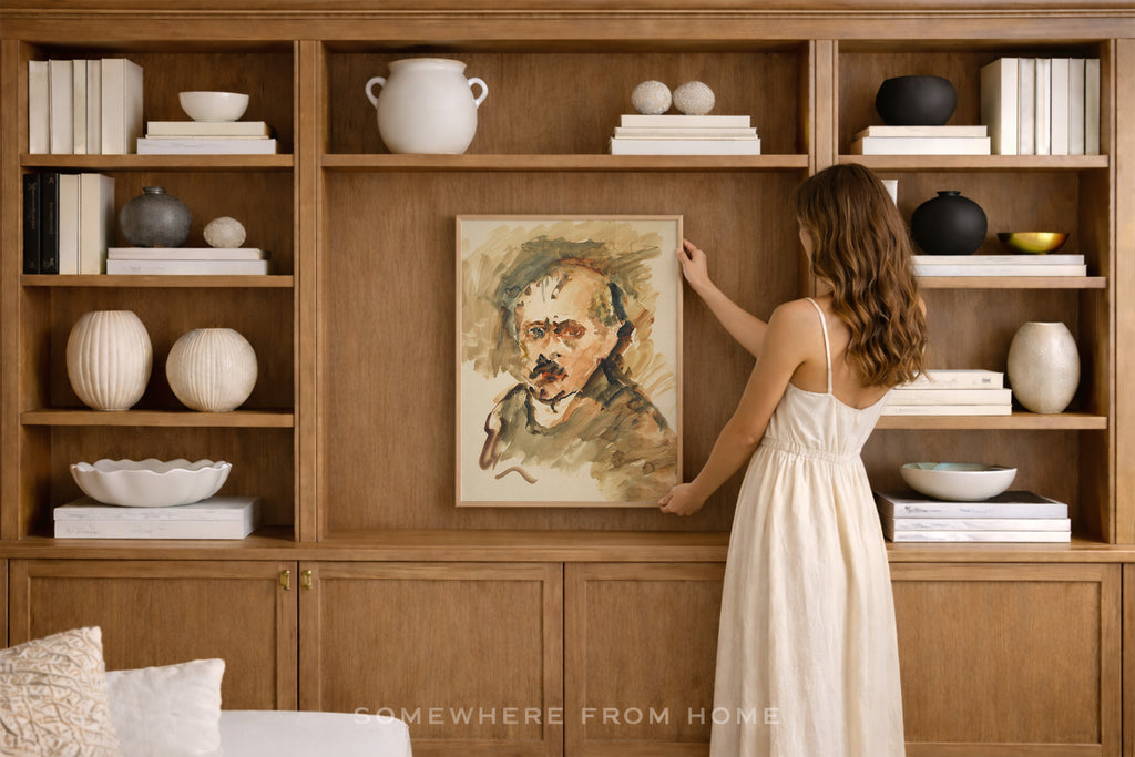 Portrait in Ochre - Watercolor Portrait