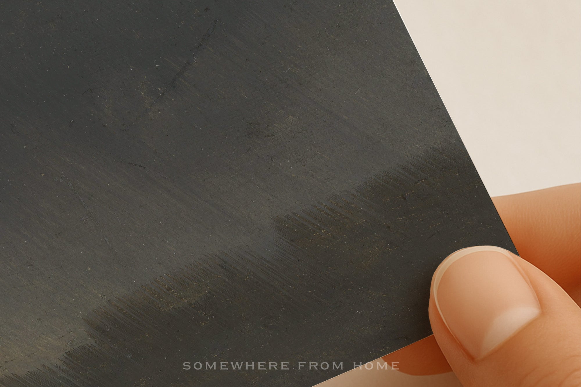 Gilded Horizon - Muted Blue Landscape