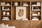 Umber Botanical Study – Vintage Floral Silhouette