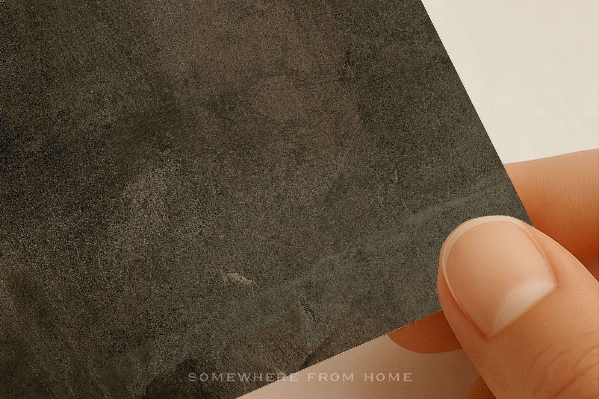 Ember Fade – Original Warm Brown Abstract Unframed Print