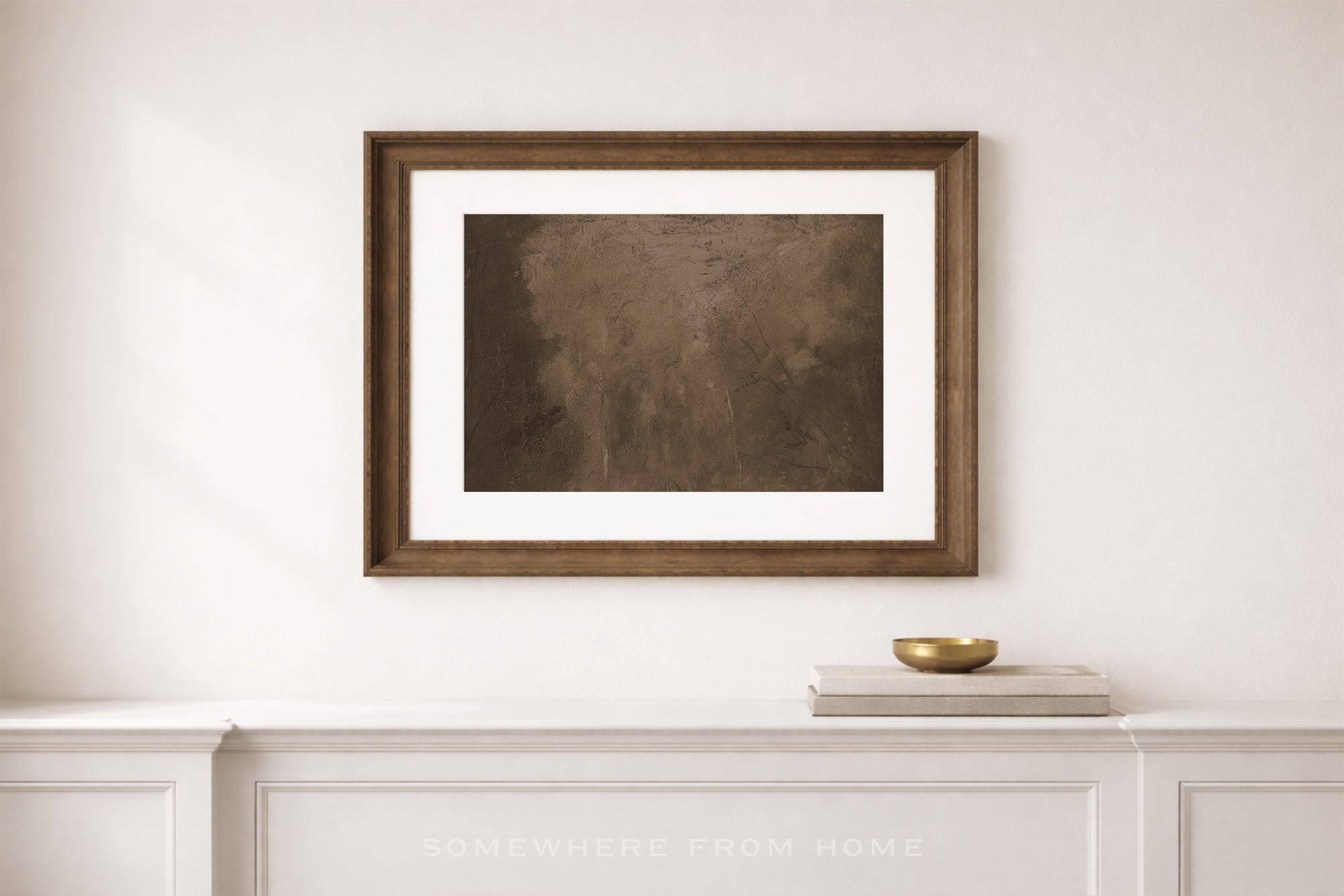 Umber Dusk - Moody Brown Abstract