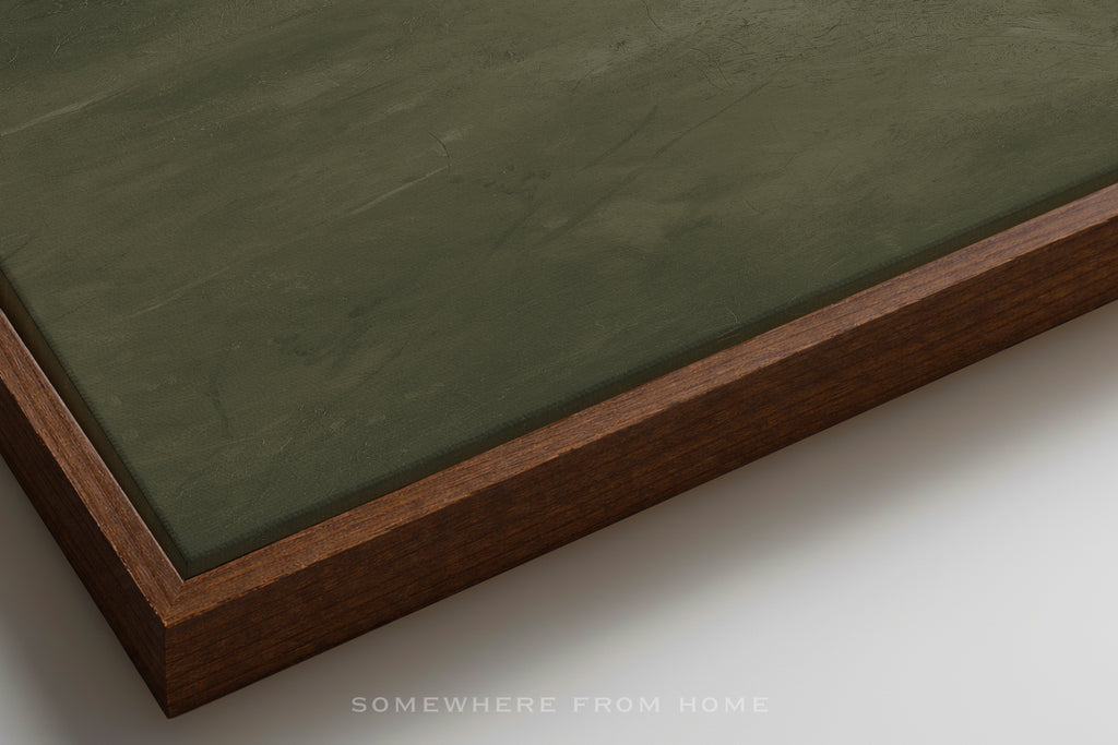 Olive Veil - Moody Green Abstract