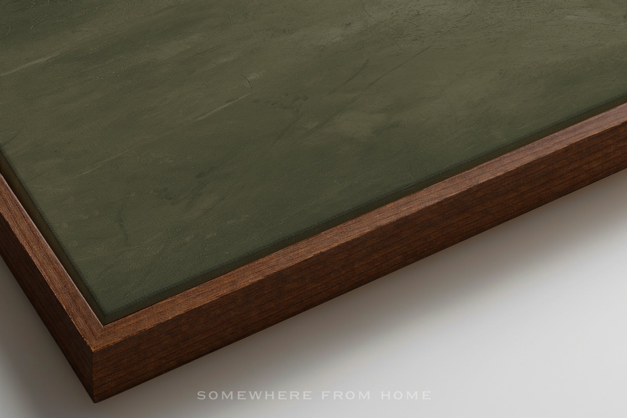 Olive Veil - Moody Green Abstract